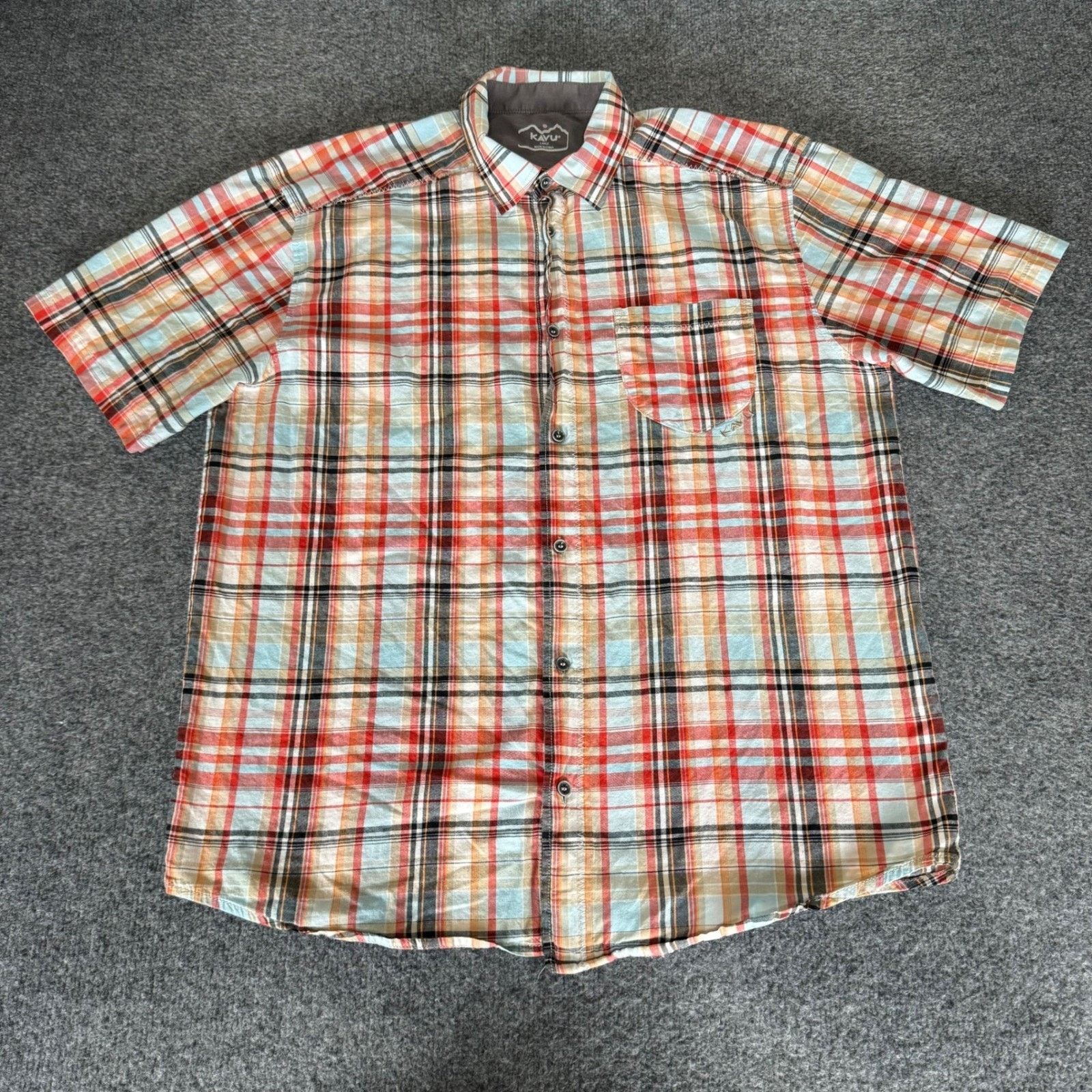 KAVU KAVU Shirt Mens Large Plaid Short Sleeve Hiking Outdoor Size US L / EU 52-54 / 3 - 1 Thumbnail