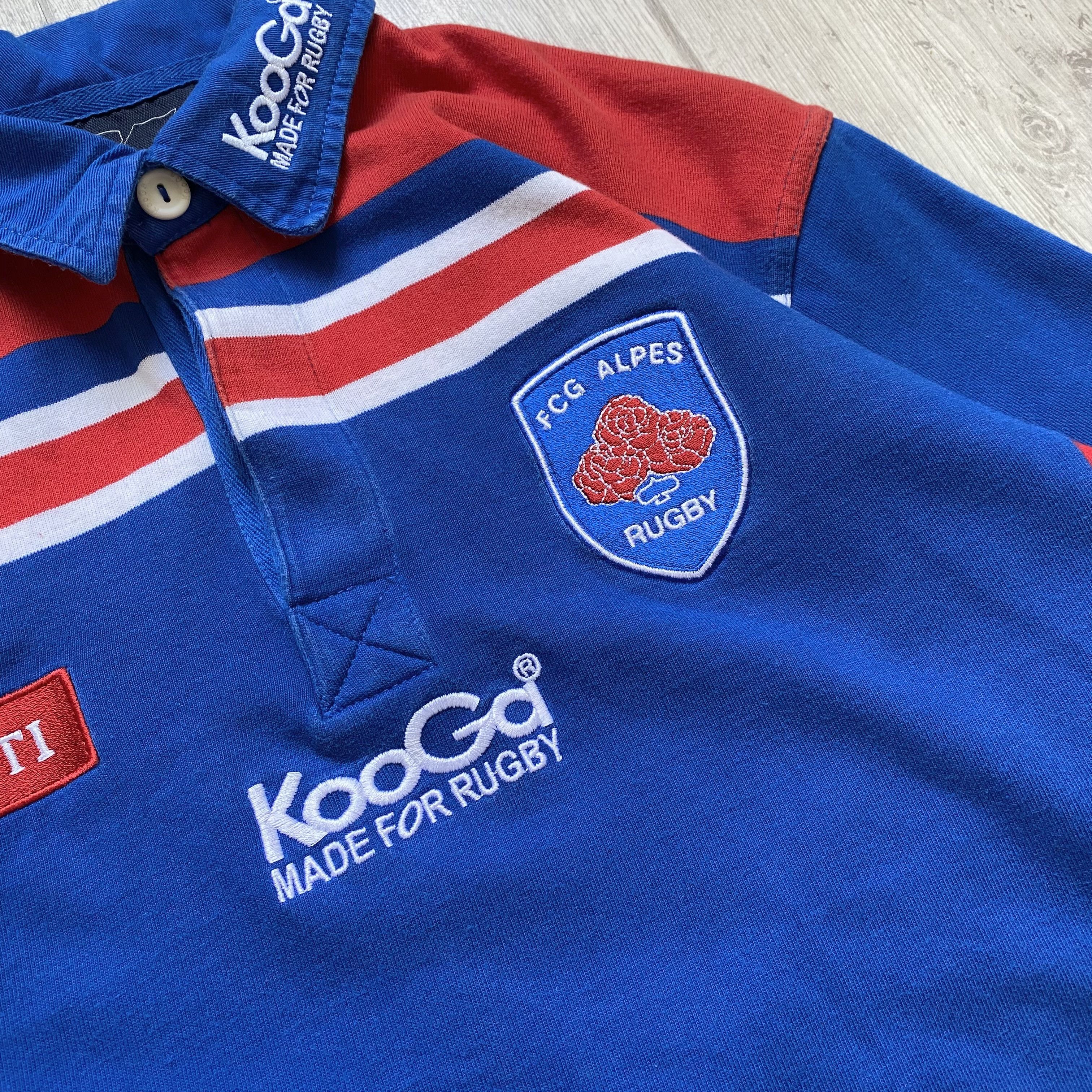 Nike 🏈 Vintage 90s France Rugby FCG Alpes jersey shirt Kooga Size US M / EU 48-50 / 2 - 4 Thumbnail