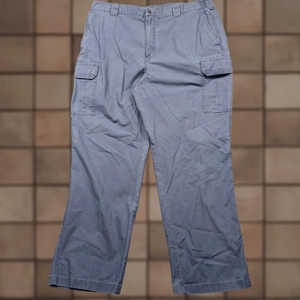 Vintage VINTAGE LL Bean Cargo Pants Mens 42x32 Blue Comfort Waist Cotton Utility Pants Size US 42 / EU 58 - 1 Thumbnail