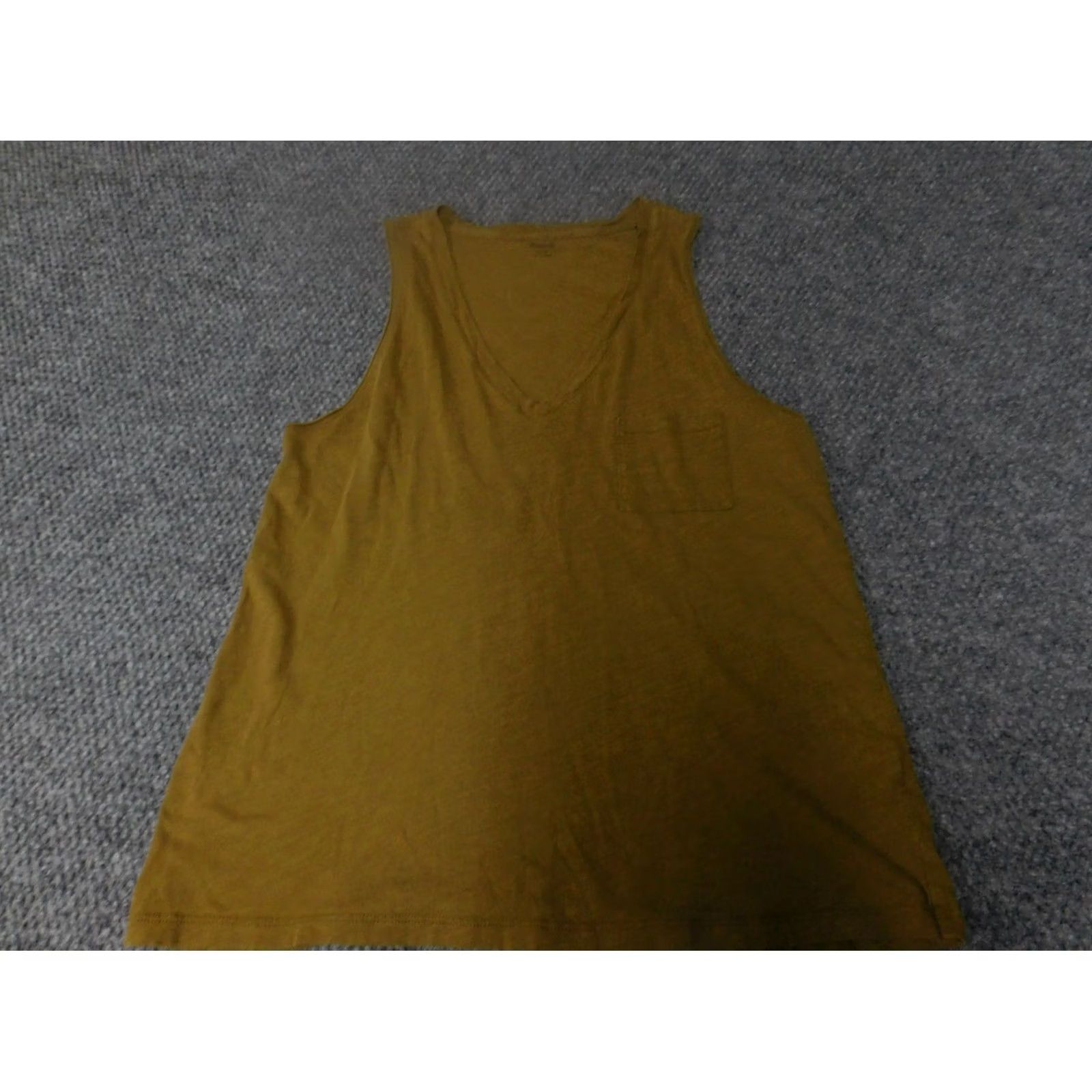 Madewell Madewell Blouse Womens V-Neck M Green Stretch Cotton Rayon Top Casual Shirt Size M / US 6-8 / IT 42-44 - 2 Thumbnail
