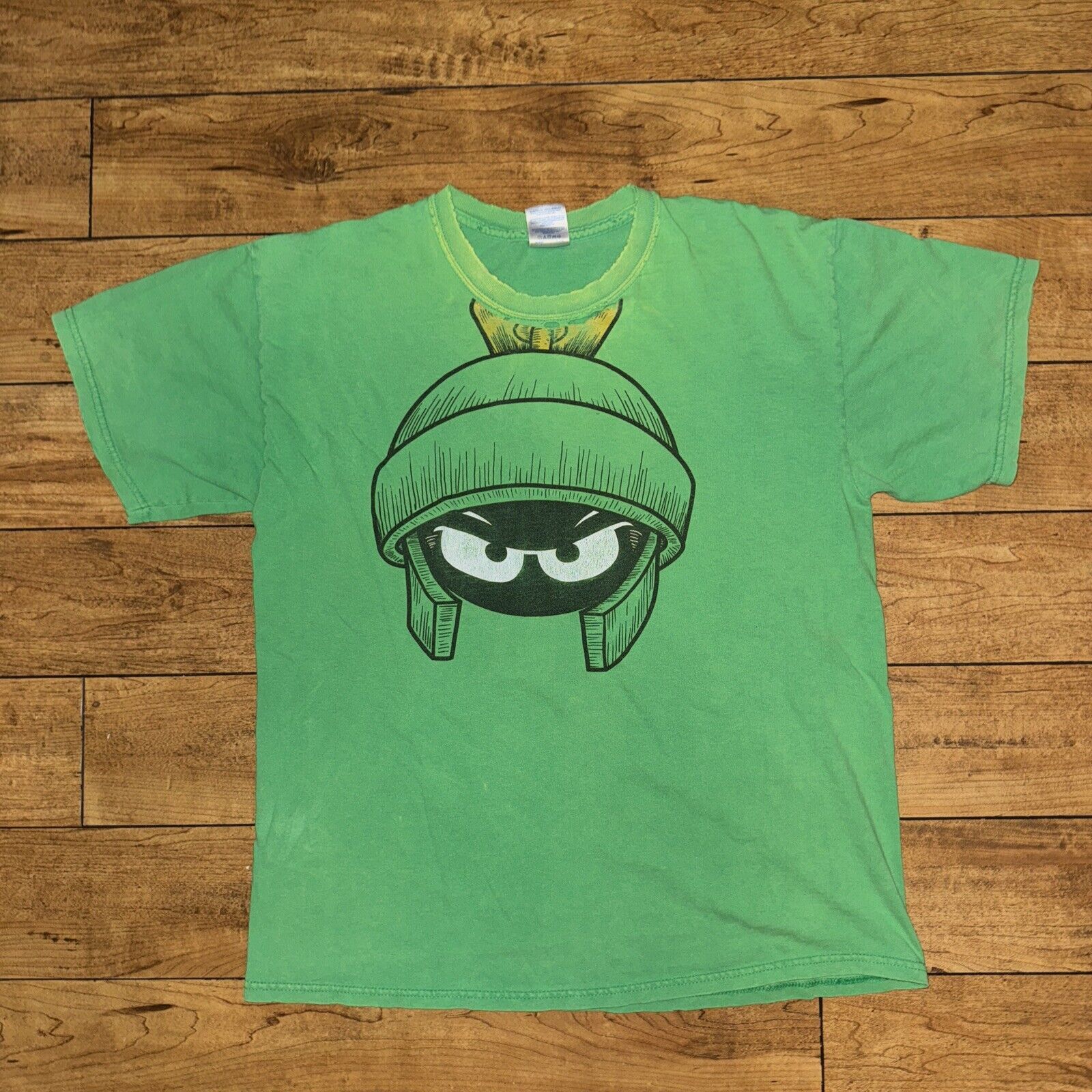Band Tees × Japanese Brand × Vintage Vntg Looney Tunes Marvin The Martian T-Shirt Green L 20x26 Size US L / EU 52-54 / 3 - 1 Thumbnail