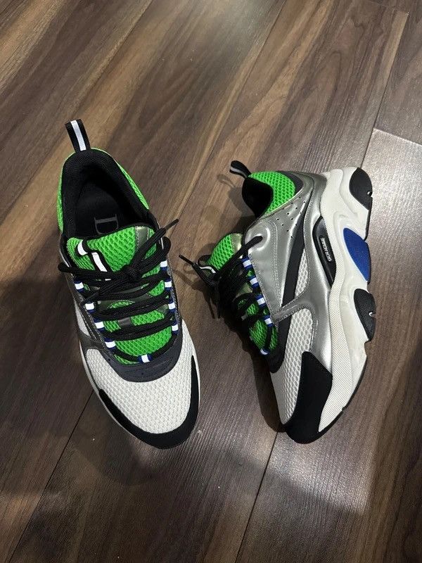 Dior Dior Homme B22 Neon Green/Silver *RARE* Size US 8 / EU 41 - 3 Thumbnail