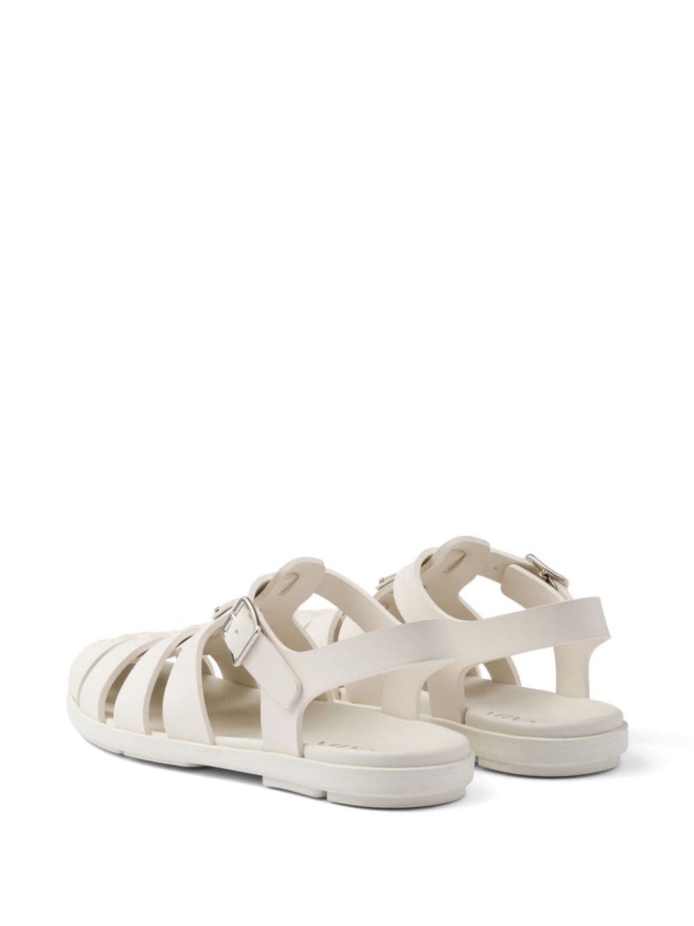 Prada oc11z0625 Rubber Fisherman Sandals in White Size US 9 / EU 42 - 3 Thumbnail