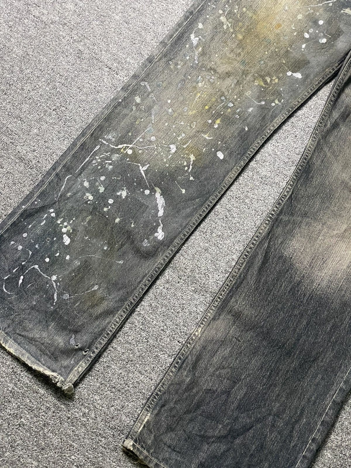 Japanese Brand ULTIMAX PAINT SPLASHED FLARED JEANS (103) Size US 34 / EU 50 - 2 Thumbnail
