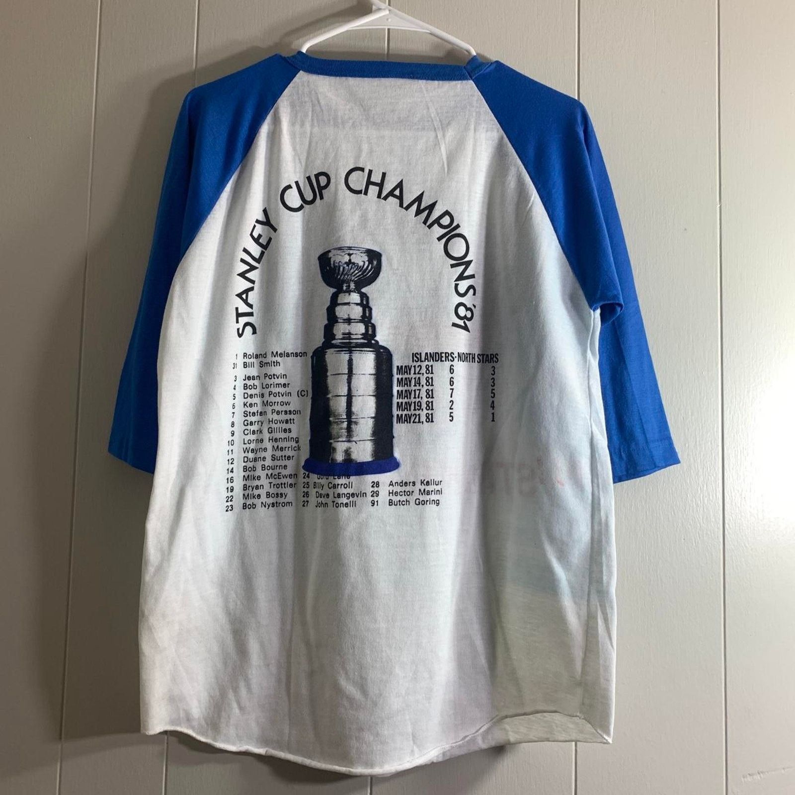 NHL 1981 NEW YORK ISLANDERS STANLEY CUP CHAMPIONS tee shirt XL Size US XL / EU 56 / 4 - 6 Thumbnail