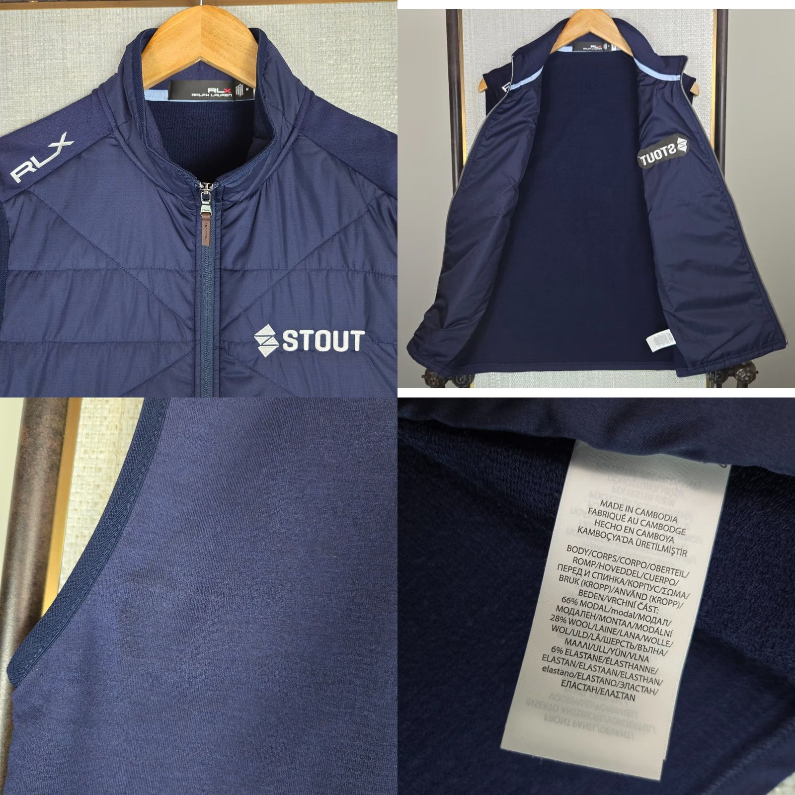 RLX Ralph Lauren RLX Ralph Lauren Vest Mens M Blue Insulated Wool Hybrid Full Zip Stout Investing Size US M / EU 48-50 / 2 - 9 Thumbnail