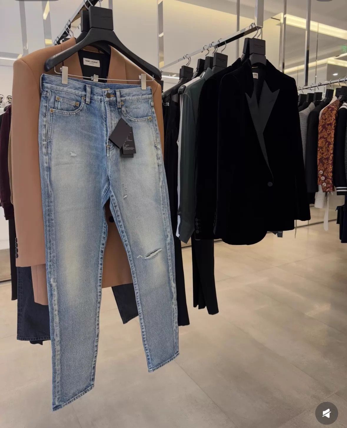 Saint Laurent Paris Saint Laurent D02 SK Skinny Jeans 4568 Ripped Side 27-36 Size US 27 - 2 Thumbnail