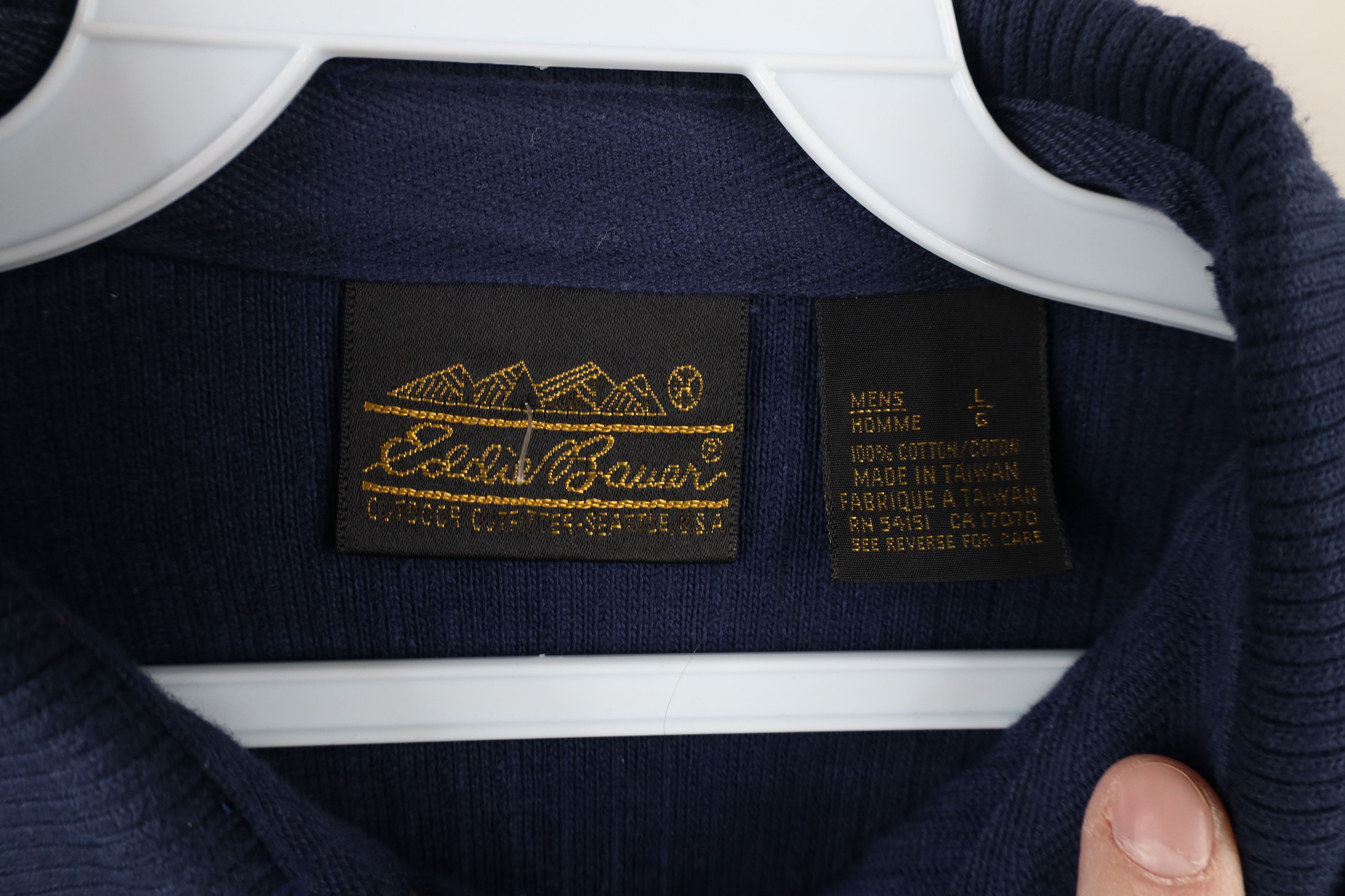 Eddie Bauer × Vintage Vintage 90s Eddie Bauer Heavyweight Corduroy Polo Shirt Size US L / EU 52-54 / 3 - 4 Thumbnail
