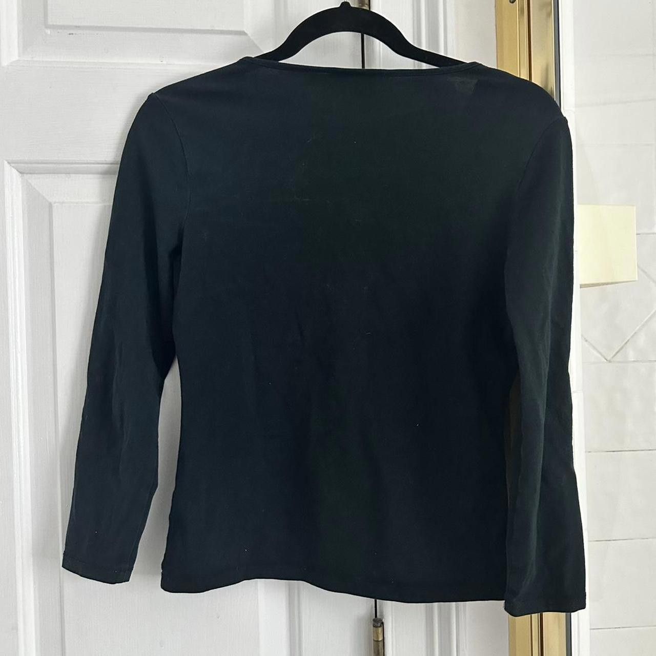 Designer THE LIMITED Women's Black and Gold Tshirt Size S / US 4 / IT 40 - 2 Thumbnail