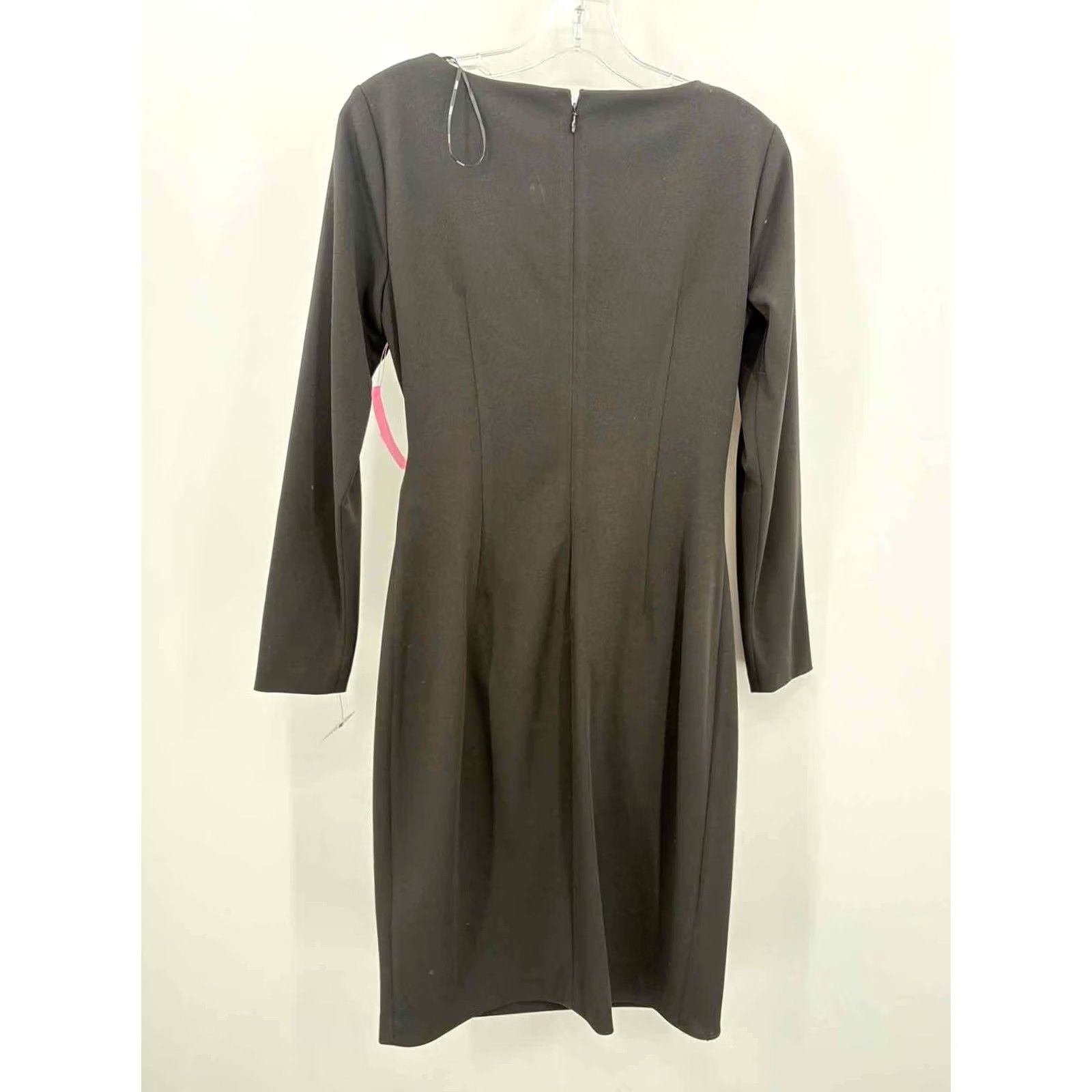 DKNY DKNY Black Belted Knee Length Long Sleeve Dress Size 4 - Pre-Owned Size S / US 4 / IT 40 - 2 Thumbnail