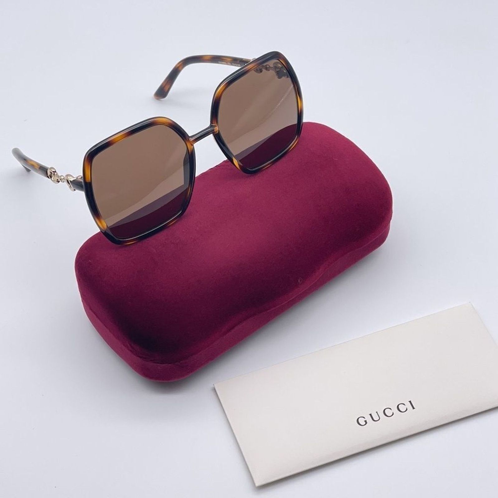 Gucci BRAND NEW GUCCI GG0890S 002 Havana Women Sunglasses Size ONE SIZE - 11 Thumbnail