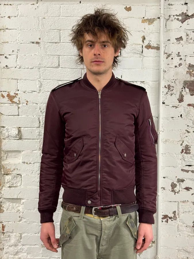 Saint Laurent Paris FW2017 Saint Laurent Bordeaux Nylon Bomber Jacket Size US S / EU 44-46 / 1 - 2 Thumbnail