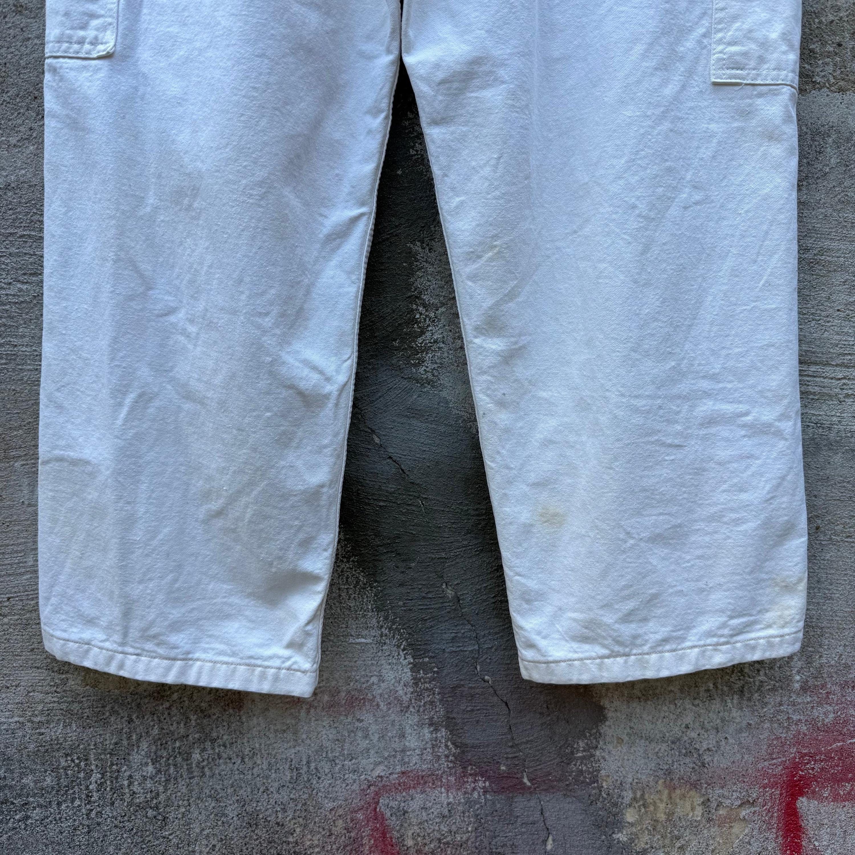 Stan Ray 80's White Paint Splatter Painter Canvas Work Pants Size US 35 - 10 Thumbnail