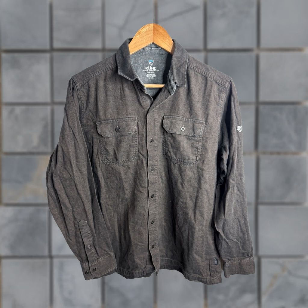 Vintage Kuhl Dillingr Flannel Shirt Mens Small Black Long Sleeve Button Up Regular Fit Cotton Tencel Shirt Size US S / EU 44-46 / 1 - 1 Thumbnail