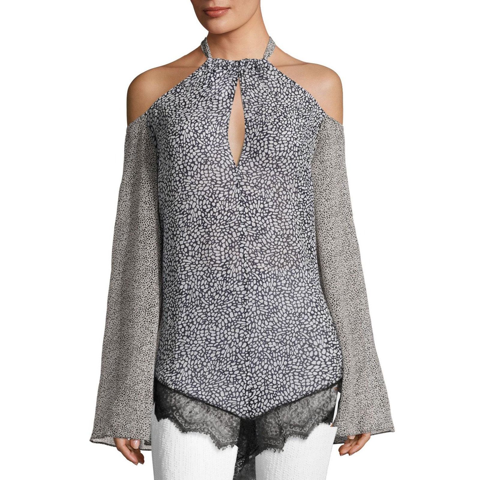 Derek Lam 10 Crosby Derek Lam 10 Crosby Long Sleeve Cold-Shoulder Halter-Tie Size XS / US 0-2 / IT 36-38 - 1 Thumbnail