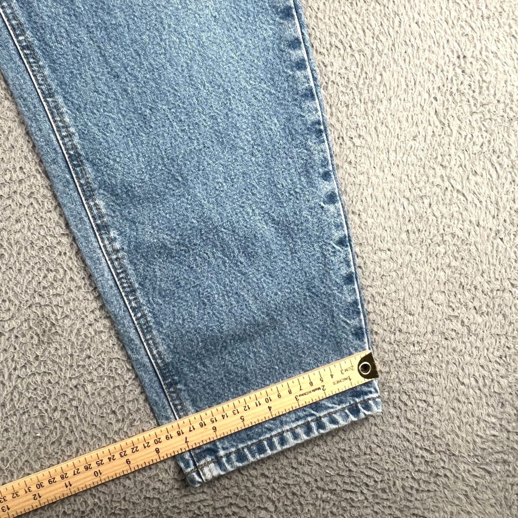 Carhartt Carhartt Jeans Mens 36x28 Blue Relaxed Fit Straight Leg Denim Workwear B17-DST Size US 36 / EU 52 - 5 Thumbnail