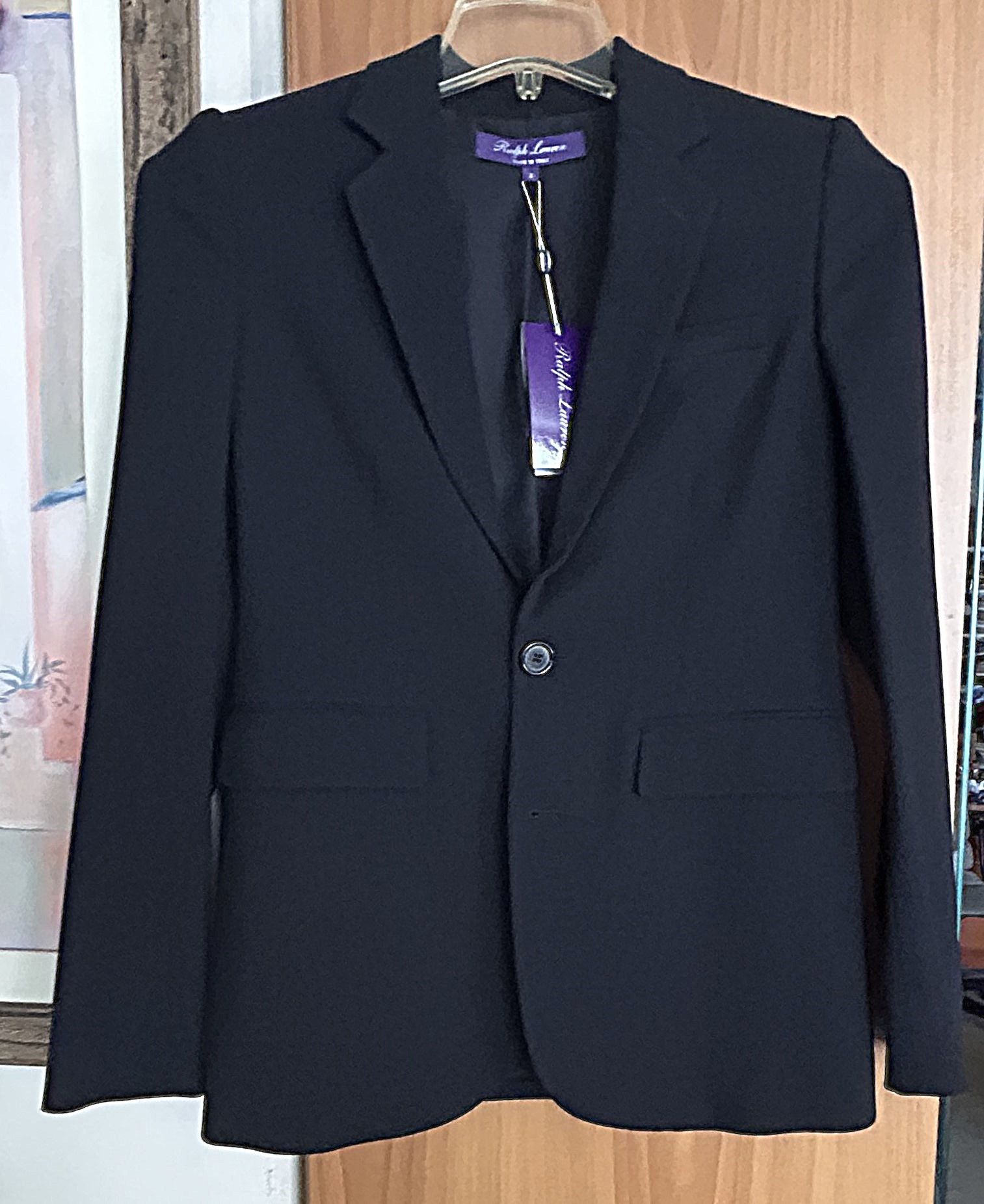 Ralph Lauren Purple Label RL Purple Label Wool Blazer Black Italy Women’s Size 2 Size XS / US 0-2 / IT 36-38 - 1 Thumbnail
