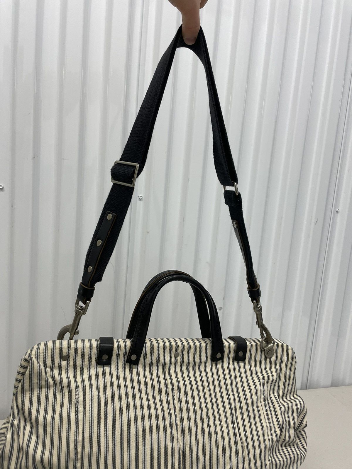 Billykirk Denim Stripe Leather Cotton Duffle Carryall Bag Doctor Tool Size ONE SIZE - 8 Thumbnail