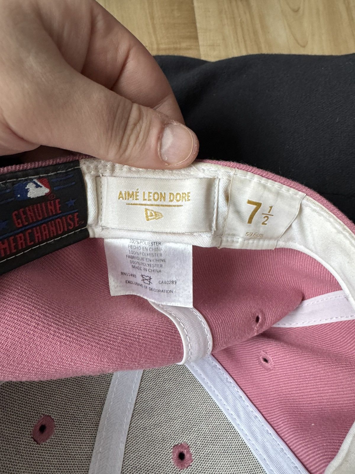Aime Leon Dore × New York Yankees Pink 7 1/2 Aime Leon Dore x Yankee fitted Size ONE SIZE - 5 Thumbnail