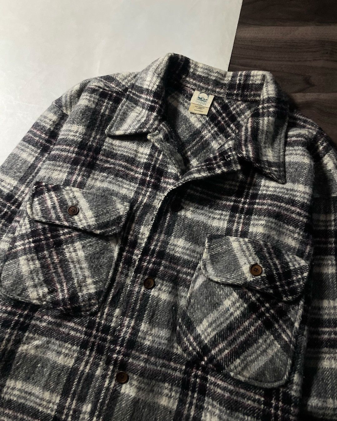 OAK FLANNEL SHIRT WOOL OAK POINTE SIZE L OVERSIZED Size US XXL / EU 58 / 5 - 4 Thumbnail