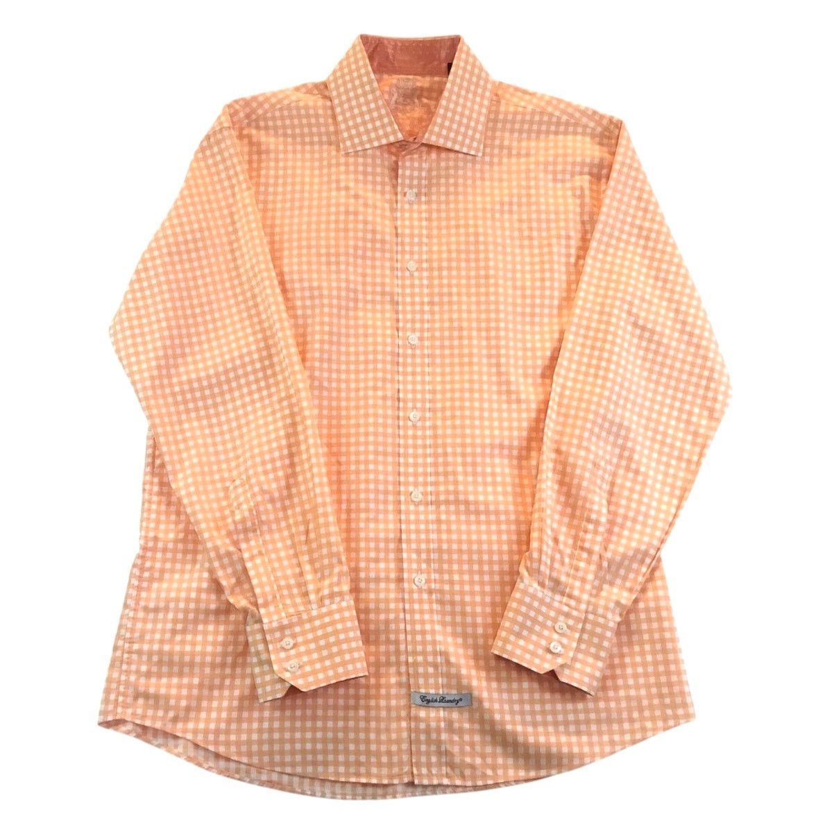 English Laundry English Laundry Men's Dress Shirt 15-1/2-34/35 Orange Check Size US L / EU 52-54 / 3 - 1 Thumbnail