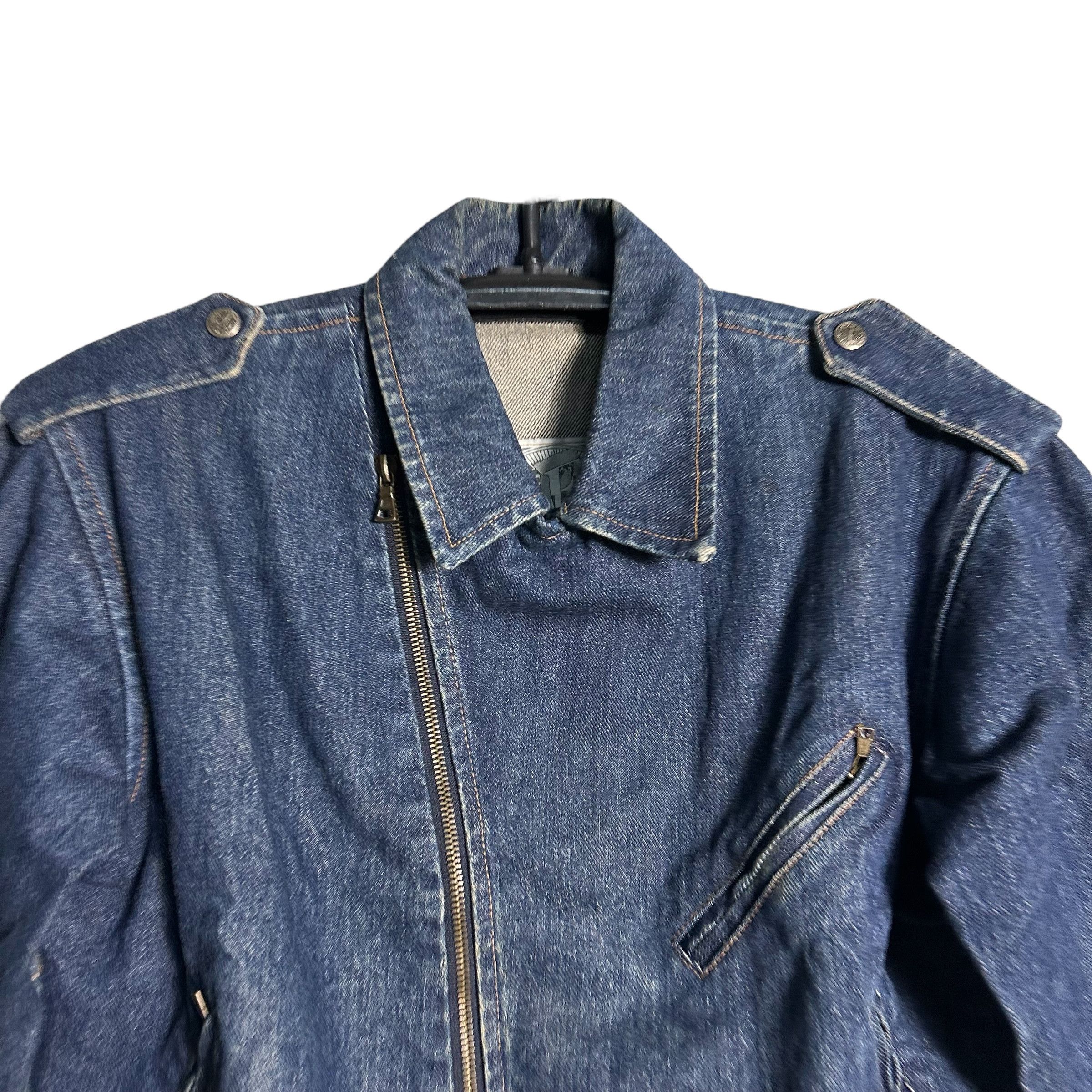 Gianfranco Ferre 🔥RARE🔥Vintage Gianfranco Ferre Double Collar Denim Jacket Size US L / EU 52-54 / 3 - 4 Thumbnail