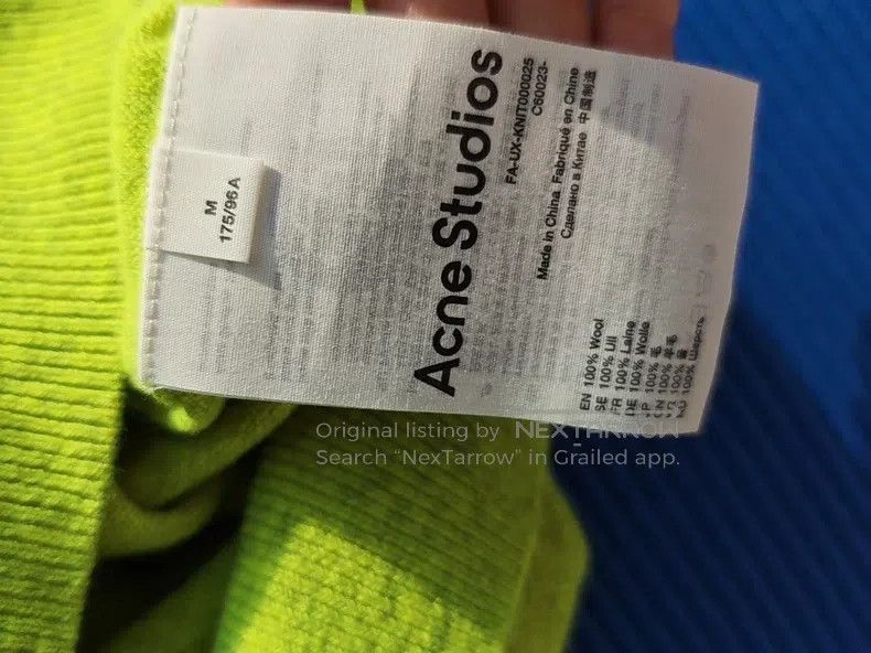 Acne Studios Acne Studios Face Classic Smiley Round Neck Wool Sweater, Size M / US 6-8 / IT 42-44 - 4 Thumbnail