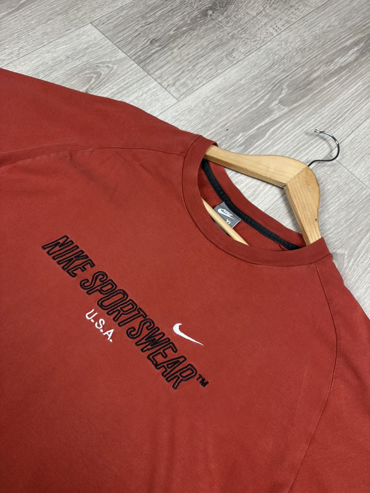 Nike × Vintage Vintage Nike USA Long Sleeve 90s Sportswear Big Logo Size US XL / EU 56 / 4 - 5 Thumbnail