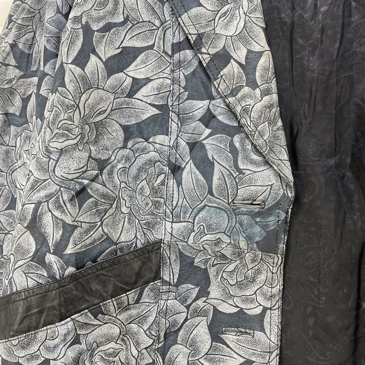 Designer × Japanese Brand Vintage Leather Full Print Floral Jacket Size M / US 6-8 / IT 42-44 - 7 Thumbnail