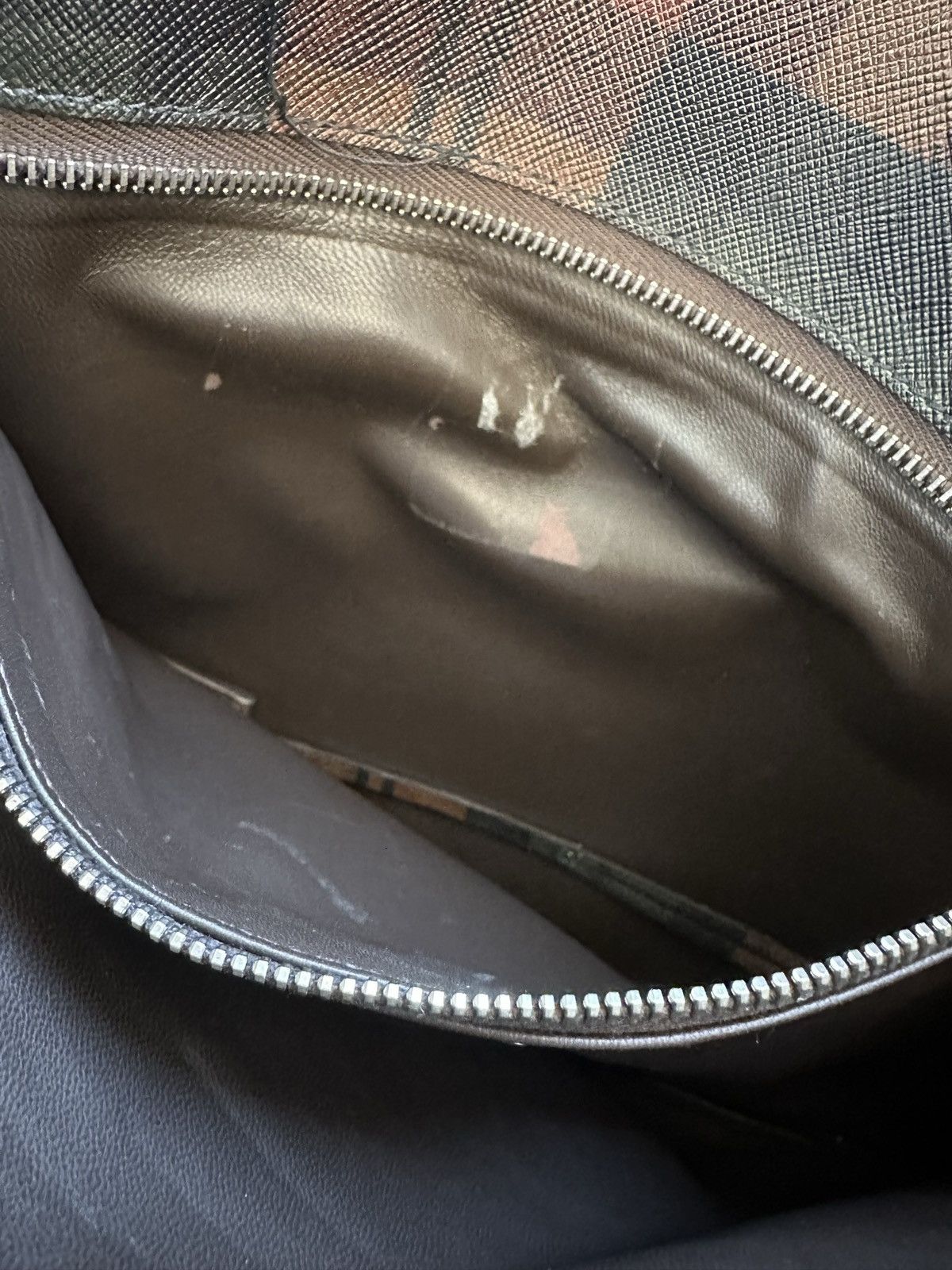Prada Plaid Leather Portfolio Briefcase Handbag Size ONE SIZE - 7 Thumbnail