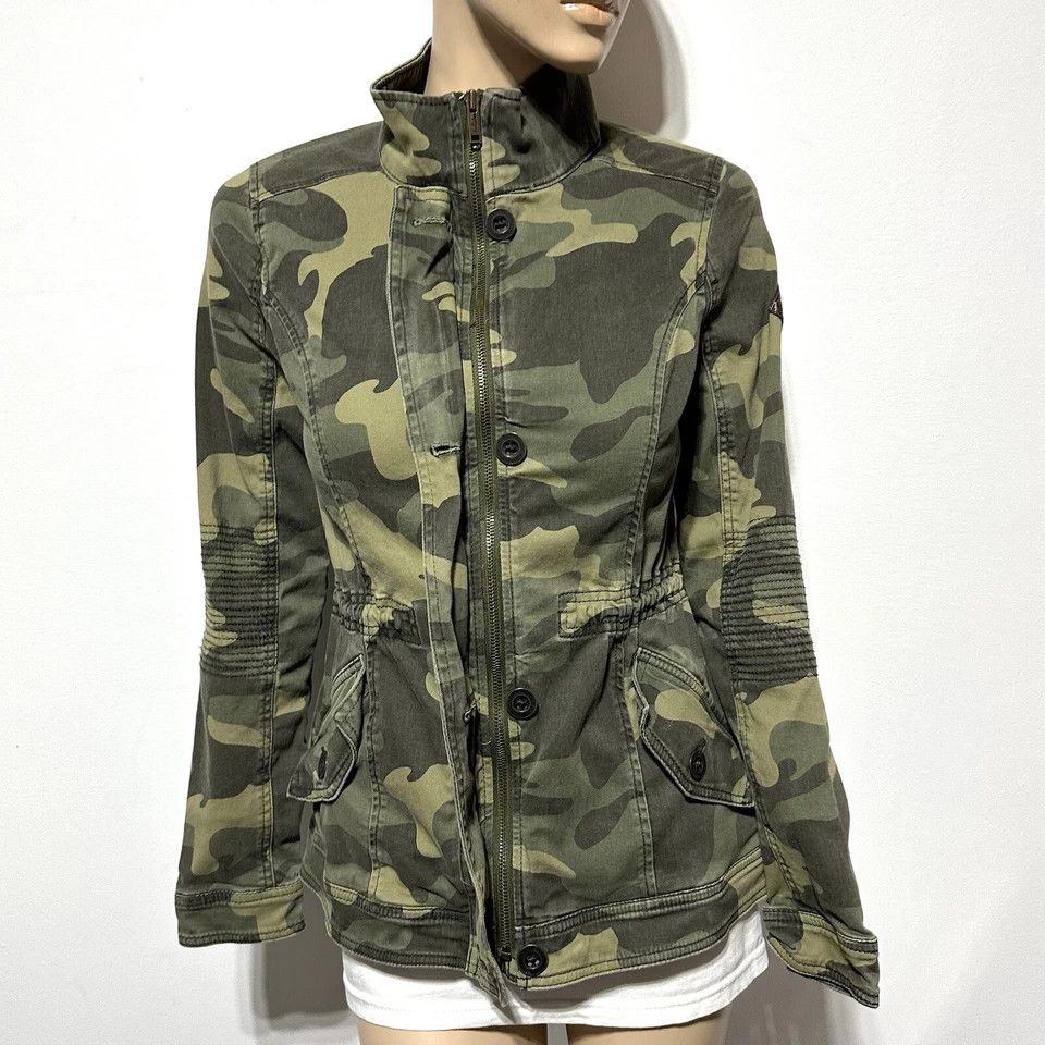 Hollister Hollister Utility Military Style Camo Camouflage Jacket Size S / US 4 / IT 40 - 1 Thumbnail
