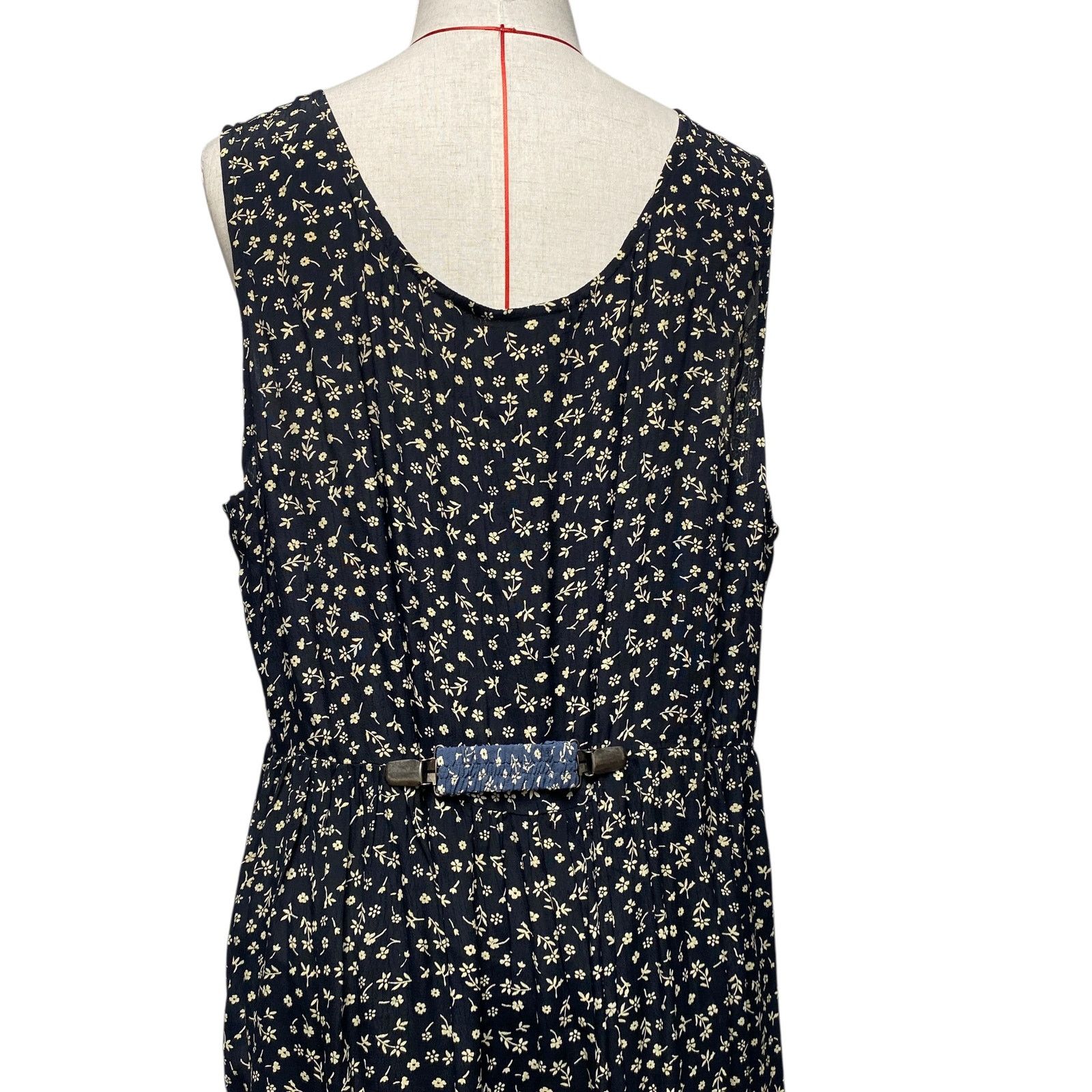 Vintage Vintage Putumayo Floral 90s Boho Pocket Button Long Dress Size L / US 10 / IT 46 - 6 Thumbnail