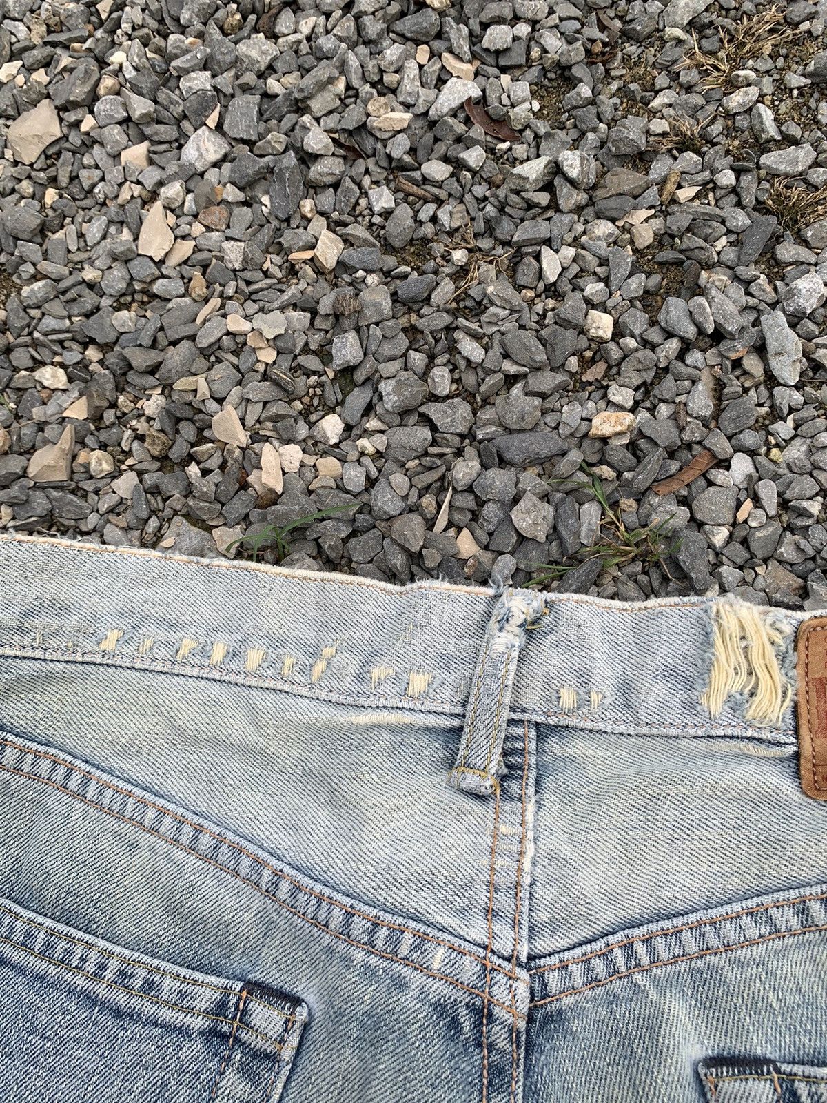 Kapital VINTAGE EDWIN 505 SELVEDGE FADED & RUSTY DISTRESSED DENIM Size US 28 / EU 44 - 24 Thumbnail