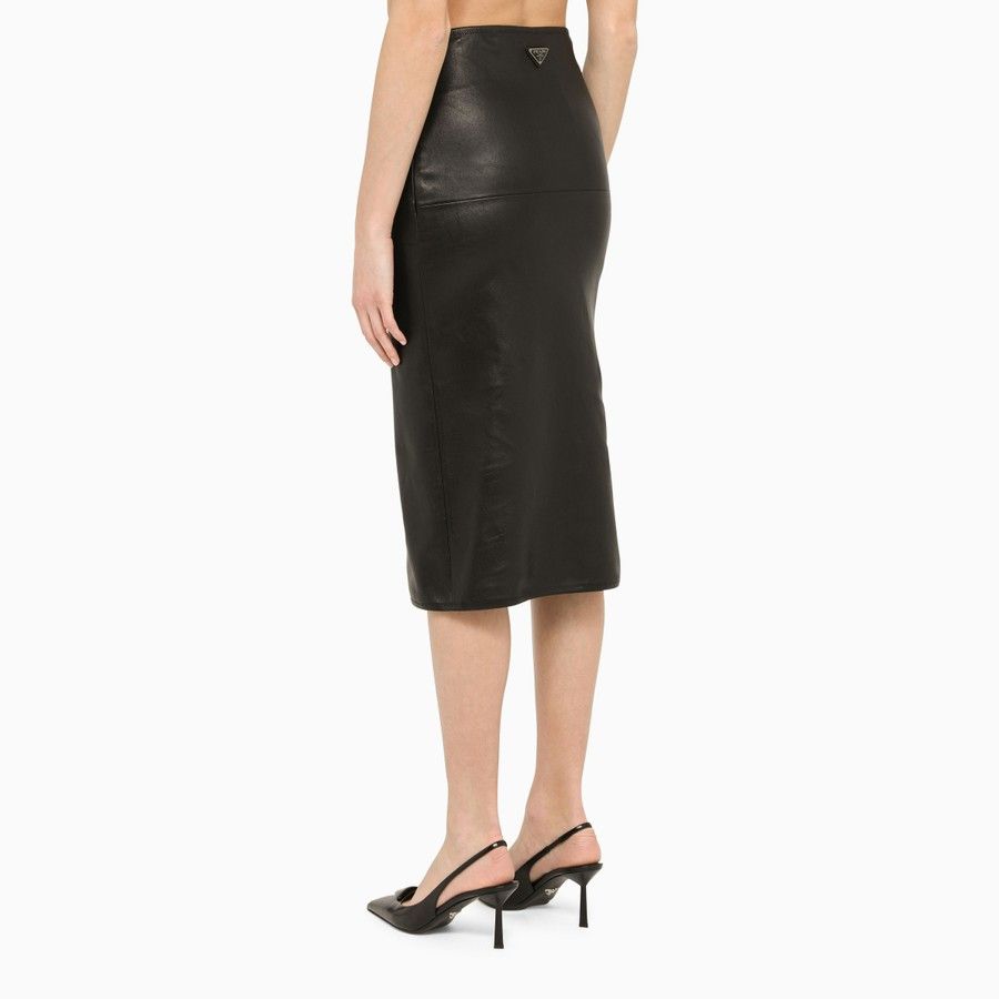 Prada o1d2blof0924 Leather Skirts in Black Size 27" / US 4 / IT 40 - 4 Thumbnail