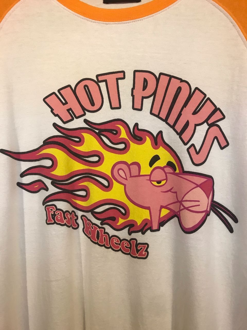 Cartoon Network × Vintage Pink Panther "Hot Pink's Fat Wheelz" Raglan Tee Vintage Y2K Size US L / EU 52-54 / 3 - 3 Thumbnail