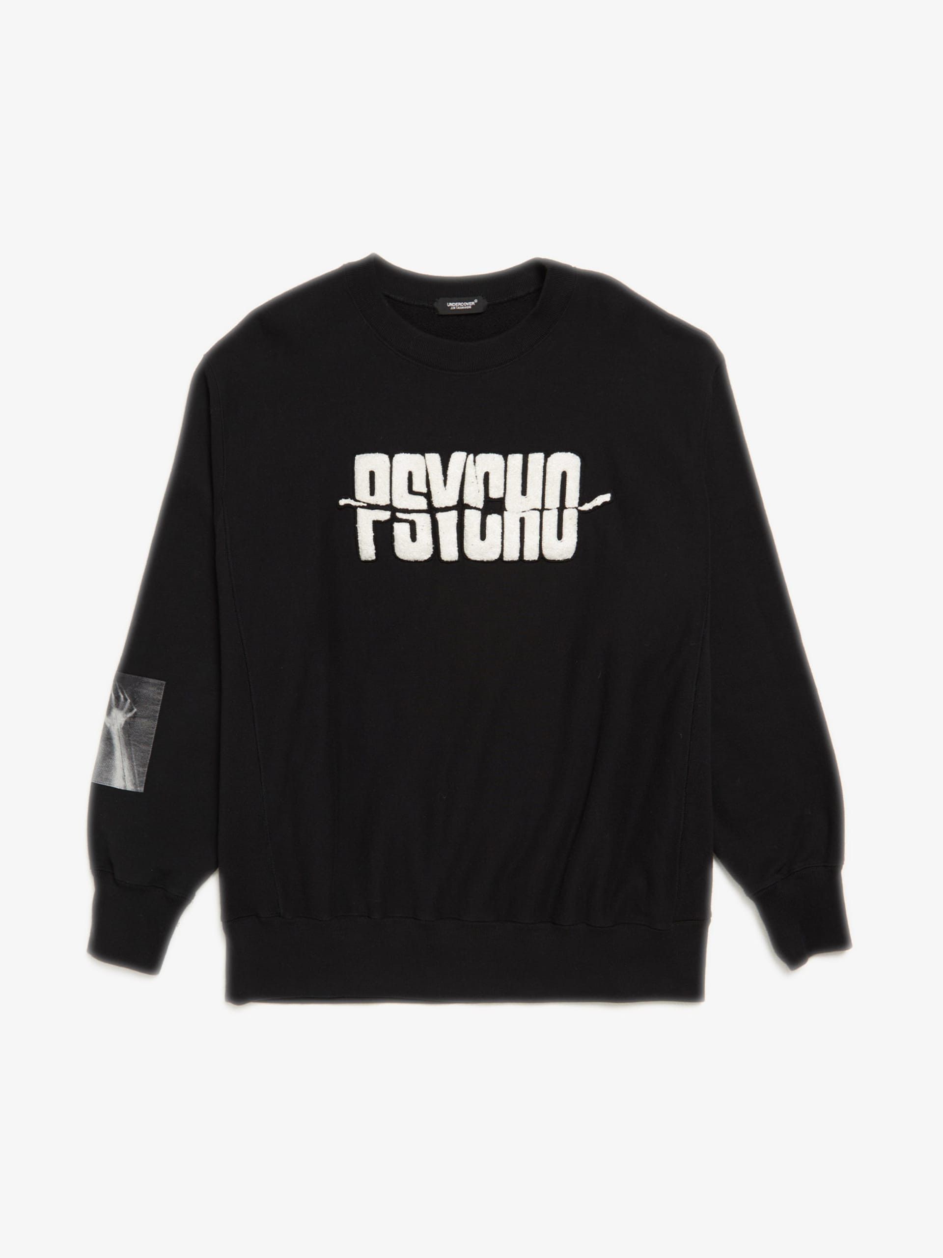 Undercover Black Psycho Embossed Cotton Sweatshirt | Grailed