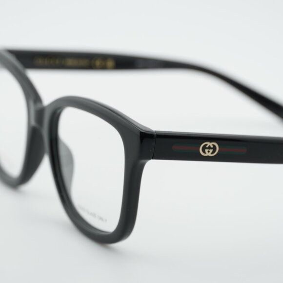 Gucci Gucci GG2104O 001 Eyeglasses Shiny Black 53mm Square Frame Size ONE SIZE - 8 Thumbnail