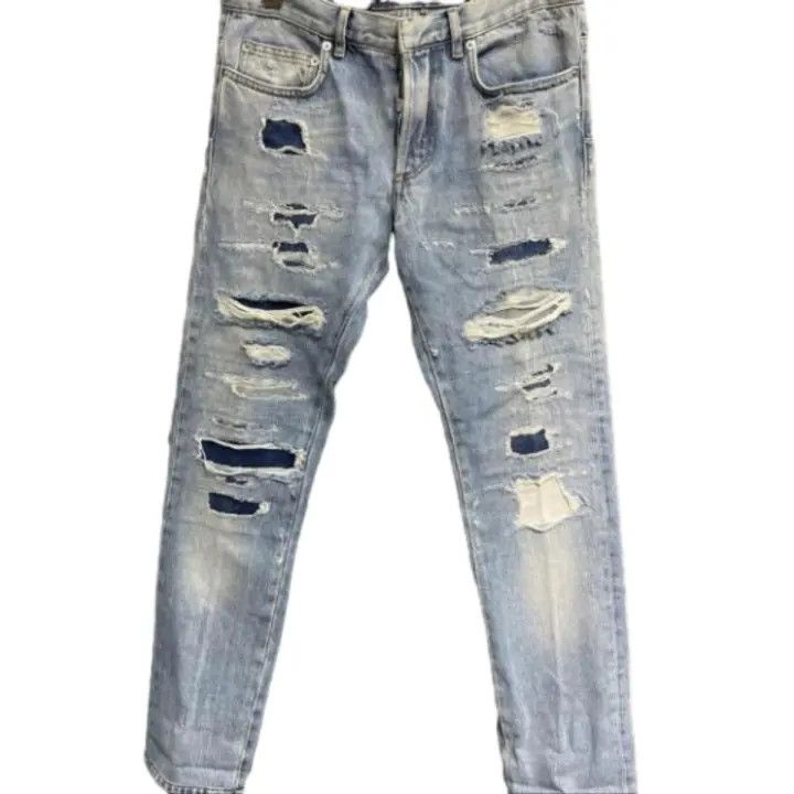 Dior Distressed Blue Denim Jeans 0079