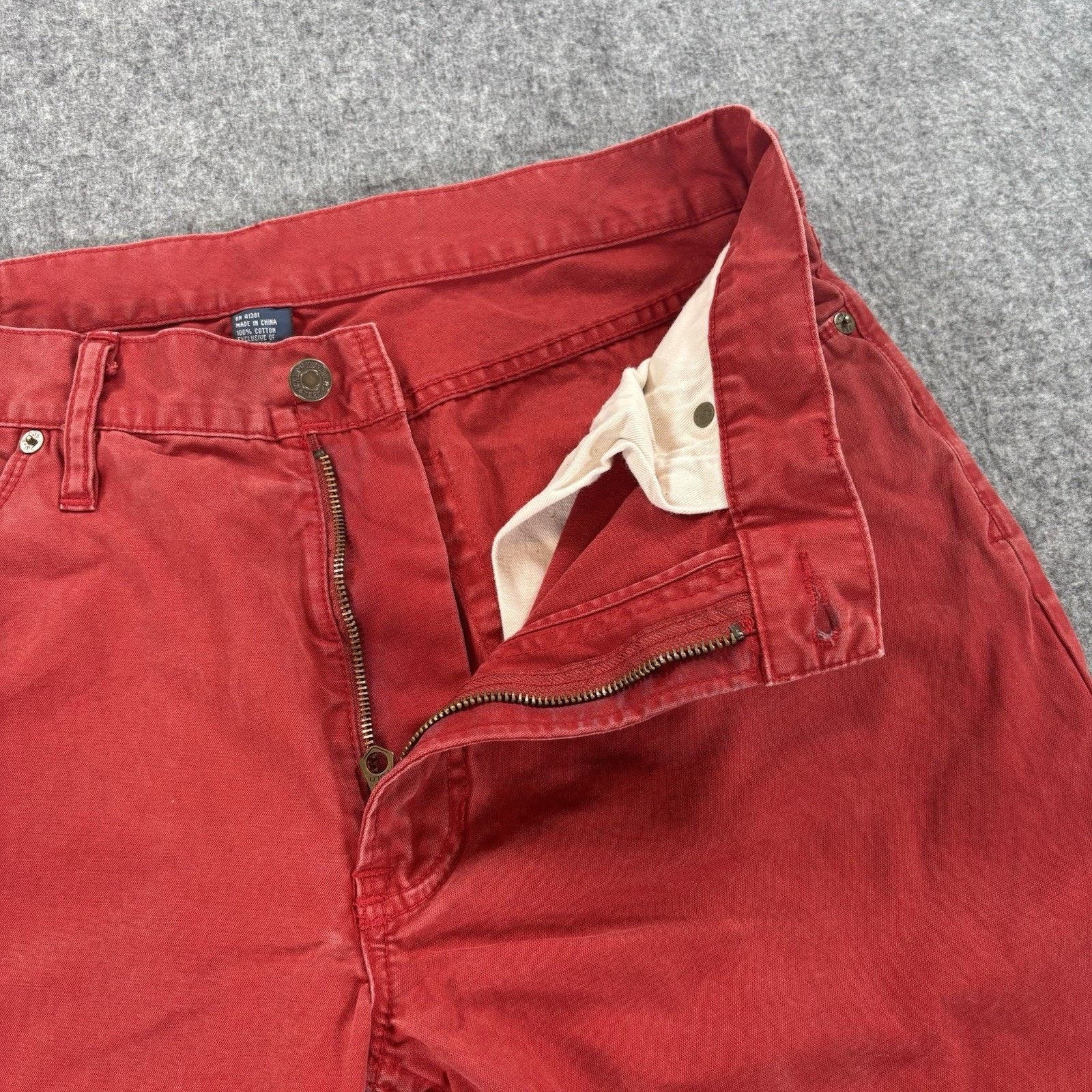 Polo Ralph Lauren Polo Ralph Lauren Red Dungarees Pants 35x32 Straight Leg Size US 35 - 4 Thumbnail