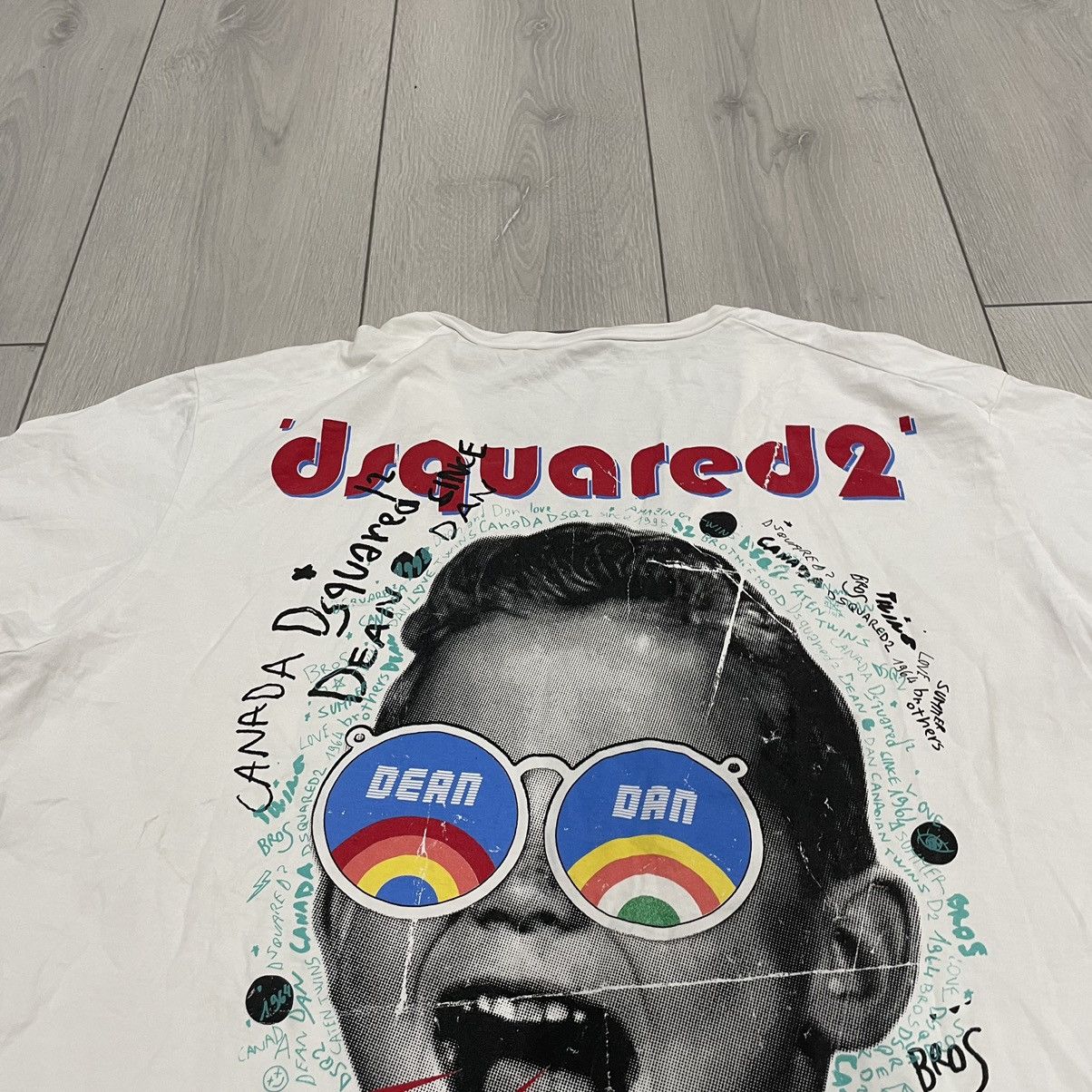 Affliction × Dsquared2 Dsquared 2 tee shirt drugs sex skeleton Angel wings dean den Size US L / EU 52-54 / 3 - 3 Thumbnail