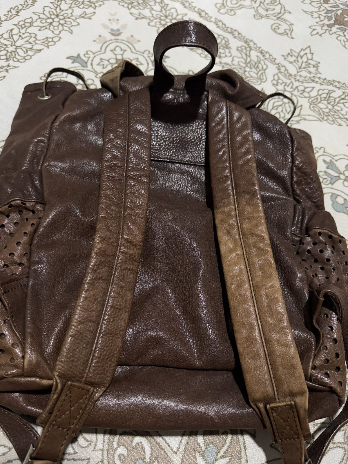 Genuine Leather × If Six Was Nine × Japanese Brand Brown Leather “ARCHI” Multi Pocket Backpack Rucksack Size ONE SIZE - 4 Thumbnail