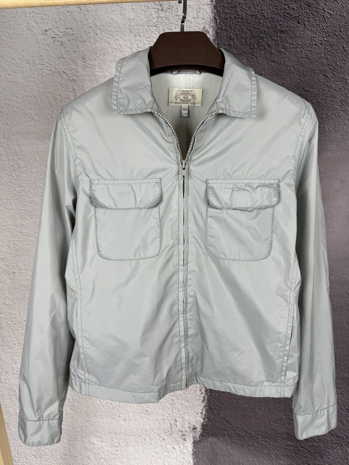 Armani ARMANI JEANS N. Pro Garment grey nylon coach jacket Size US S / EU 44-46 / 1 - 2 Thumbnail