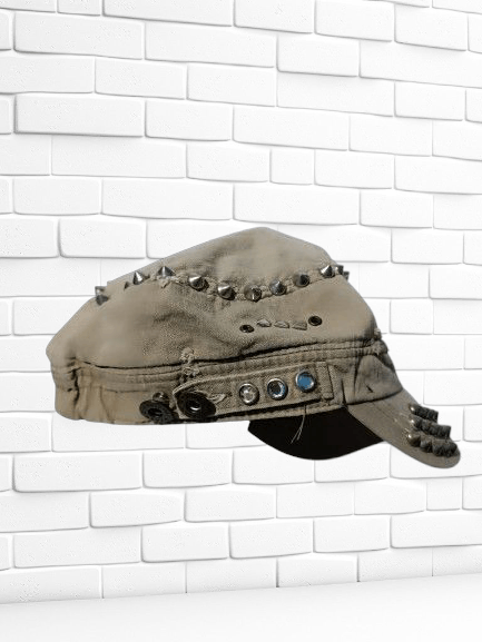 Japanese Brand Vintage Distressed Studded Patrol Cap Size ONE SIZE - 3 Thumbnail