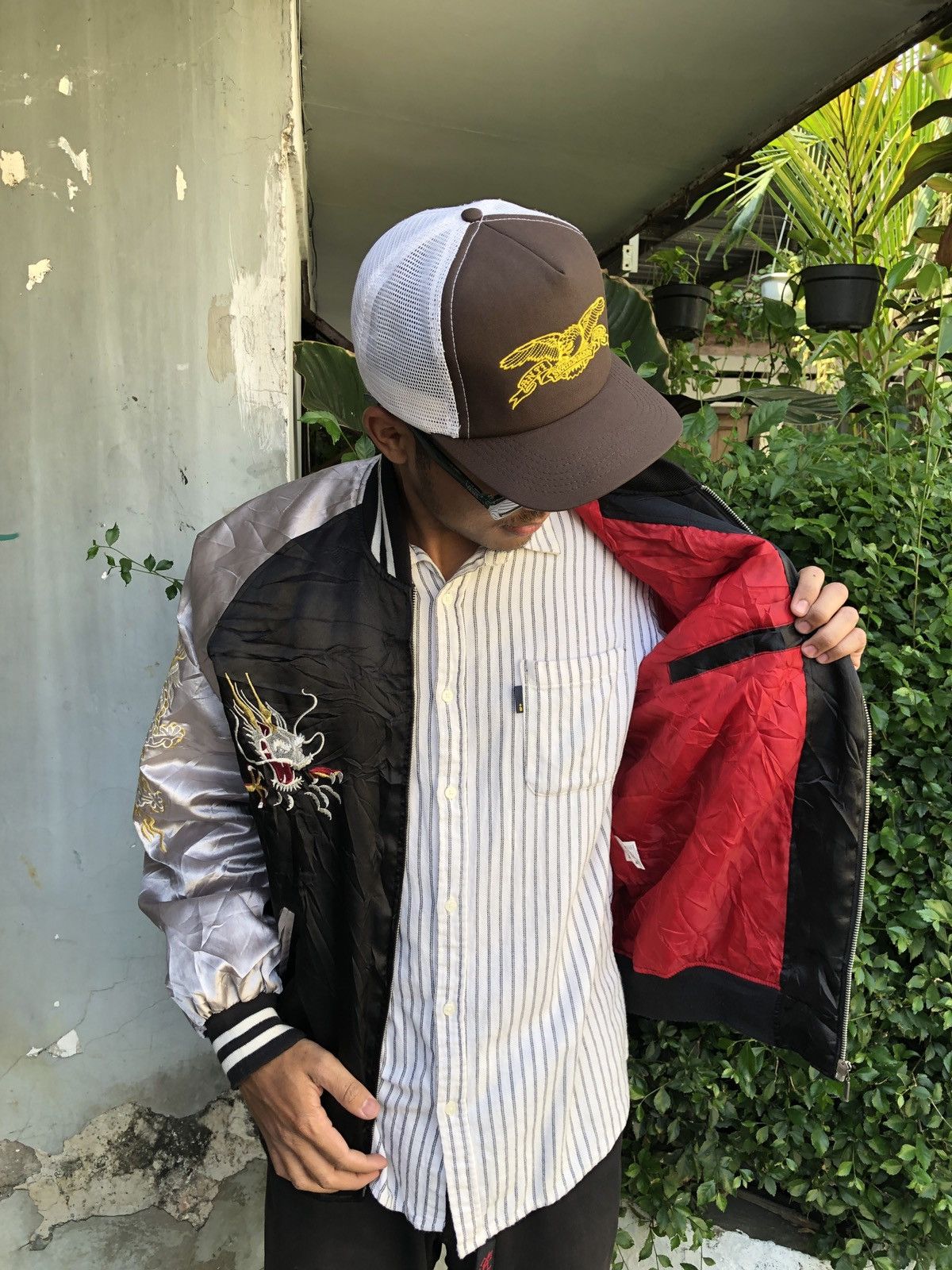 Japanese Brand SUKAJAN TRADITIONAL JAPANESE JACKET JAPAN YOKOSUKA Size US L / EU 52-54 / 3 - 5 Thumbnail