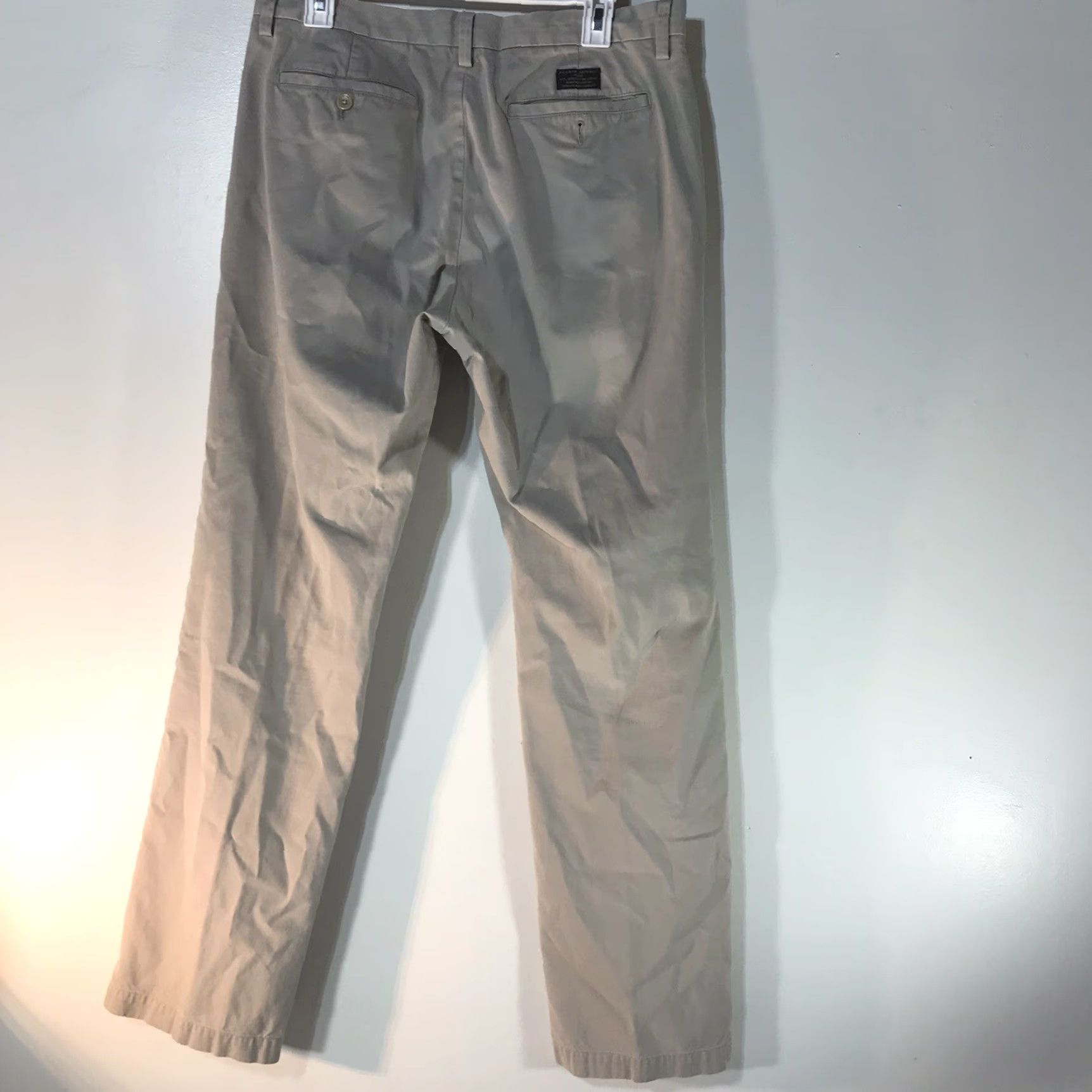 Banana Republic Banana Republic Gavin Chino Pants Beige Solid Regular Fit Mens Size 33X34 Size US 33 - 2 Thumbnail