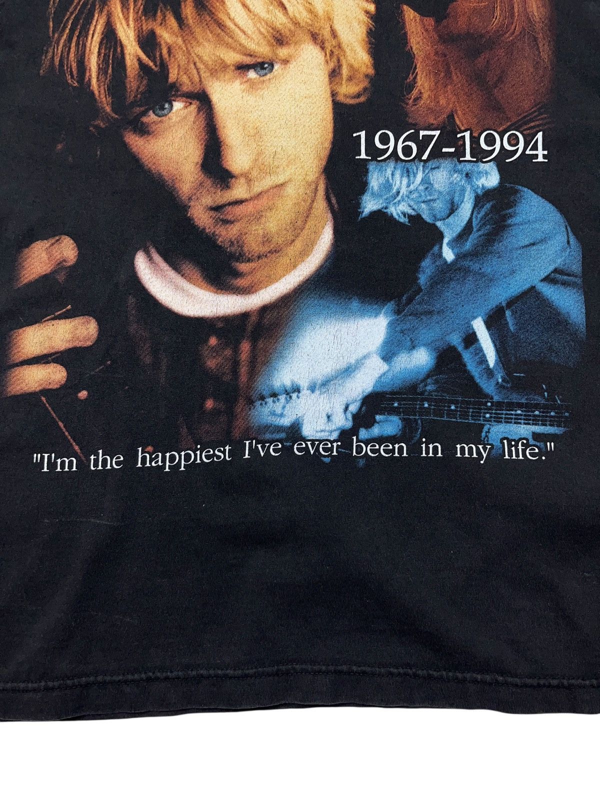 Nirvana Vintage 90s Nirvana Kurt Cobain Memorial The Happiest Shirt Size US M / EU 48-50 / 2 - 5 Thumbnail