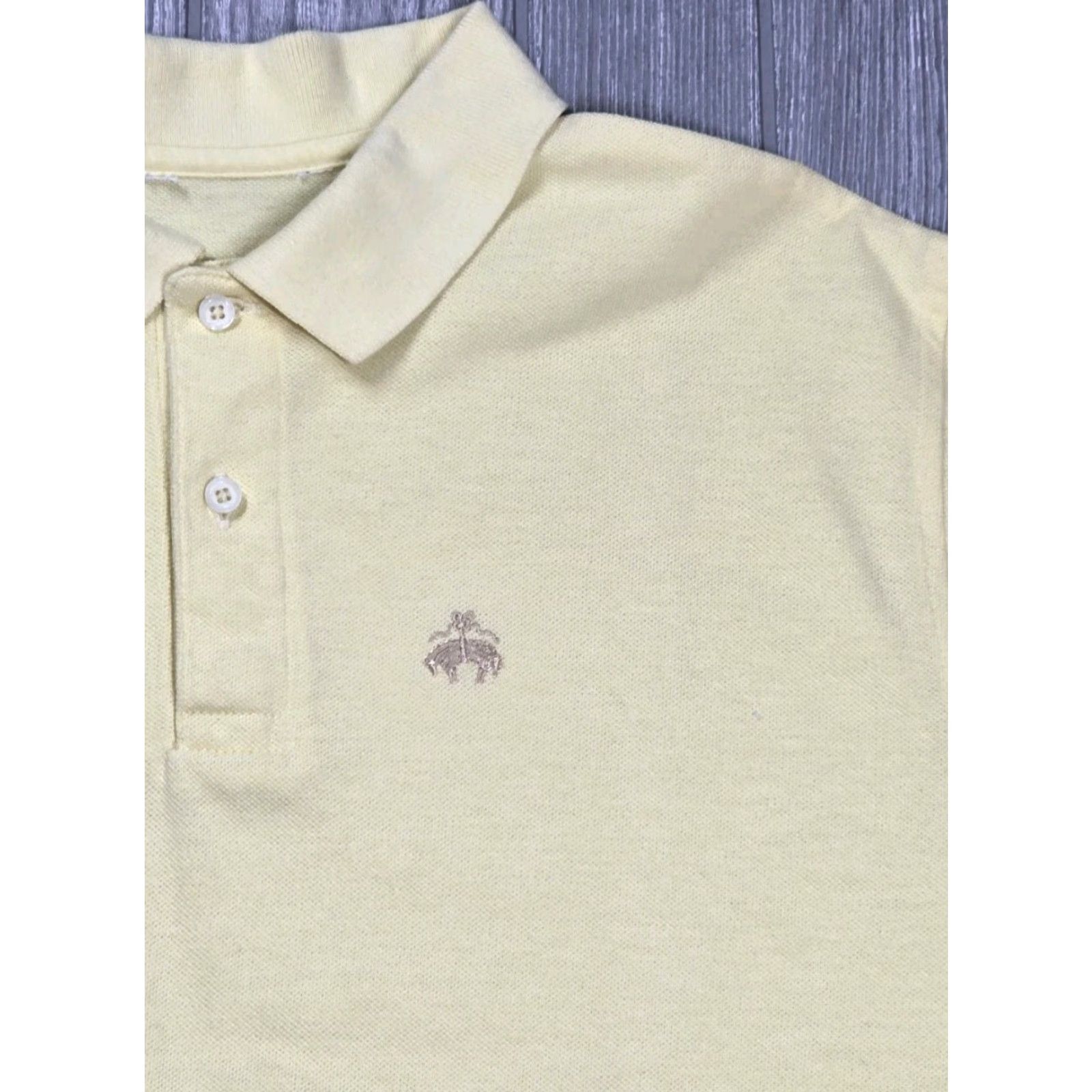 Brooks Brothers VINTAGE Brooks Brothers Polo Shirt Men L Yellow Short Sleeve 80s Golden Fleece USA Size US L / EU 52-54 / 3 - 3 Thumbnail