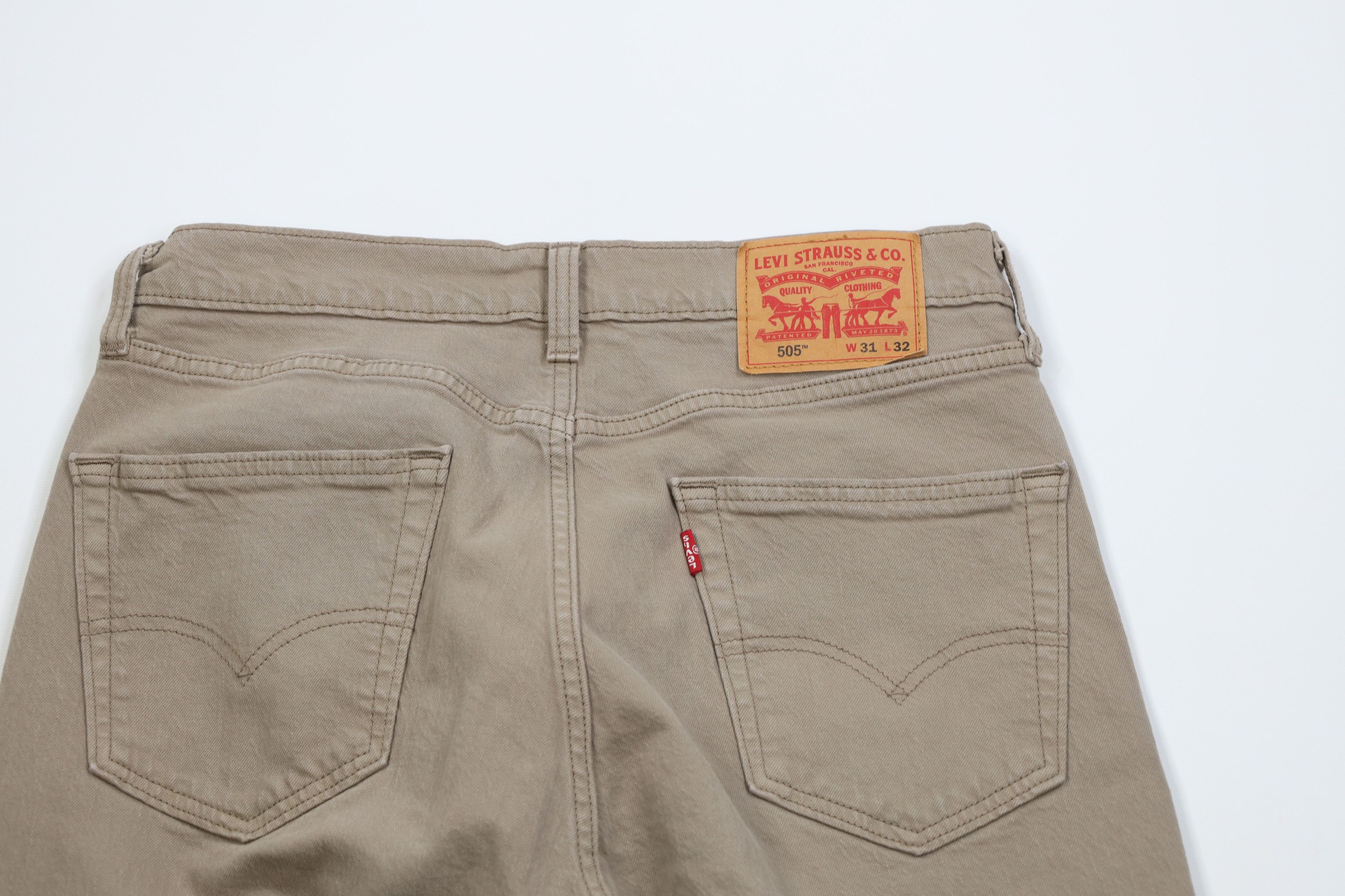 Levi's Vintage Y2K Levis 505 Regular Straight Leg Jeans Beige Size US 31 - 10 Thumbnail