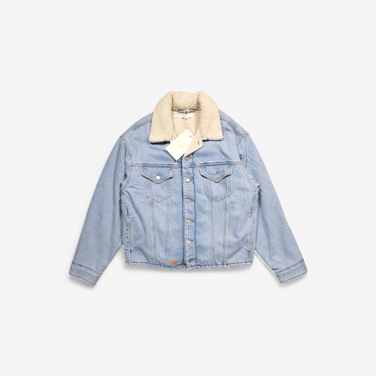 ERL × Levi's NWT Levi's x ERL Denim Sherpa Trucker Jacket Size L Size US L / EU 52-54 / 3 - 1 Thumbnail