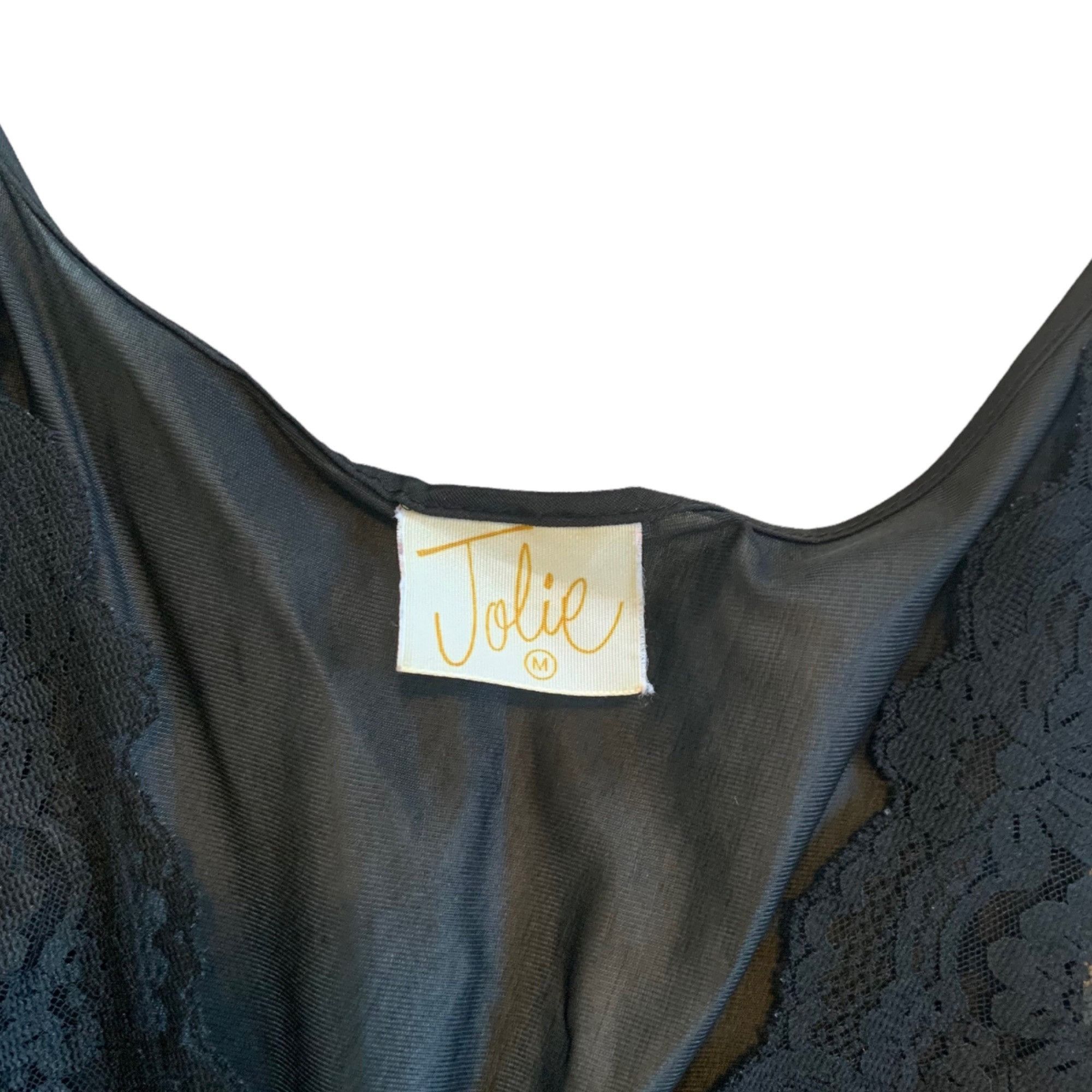 Vintage Vintage Jolie Pinup Glamour Floral Lace Lingerie Black Night Size M / US 6-8 / IT 42-44 - 2 Thumbnail